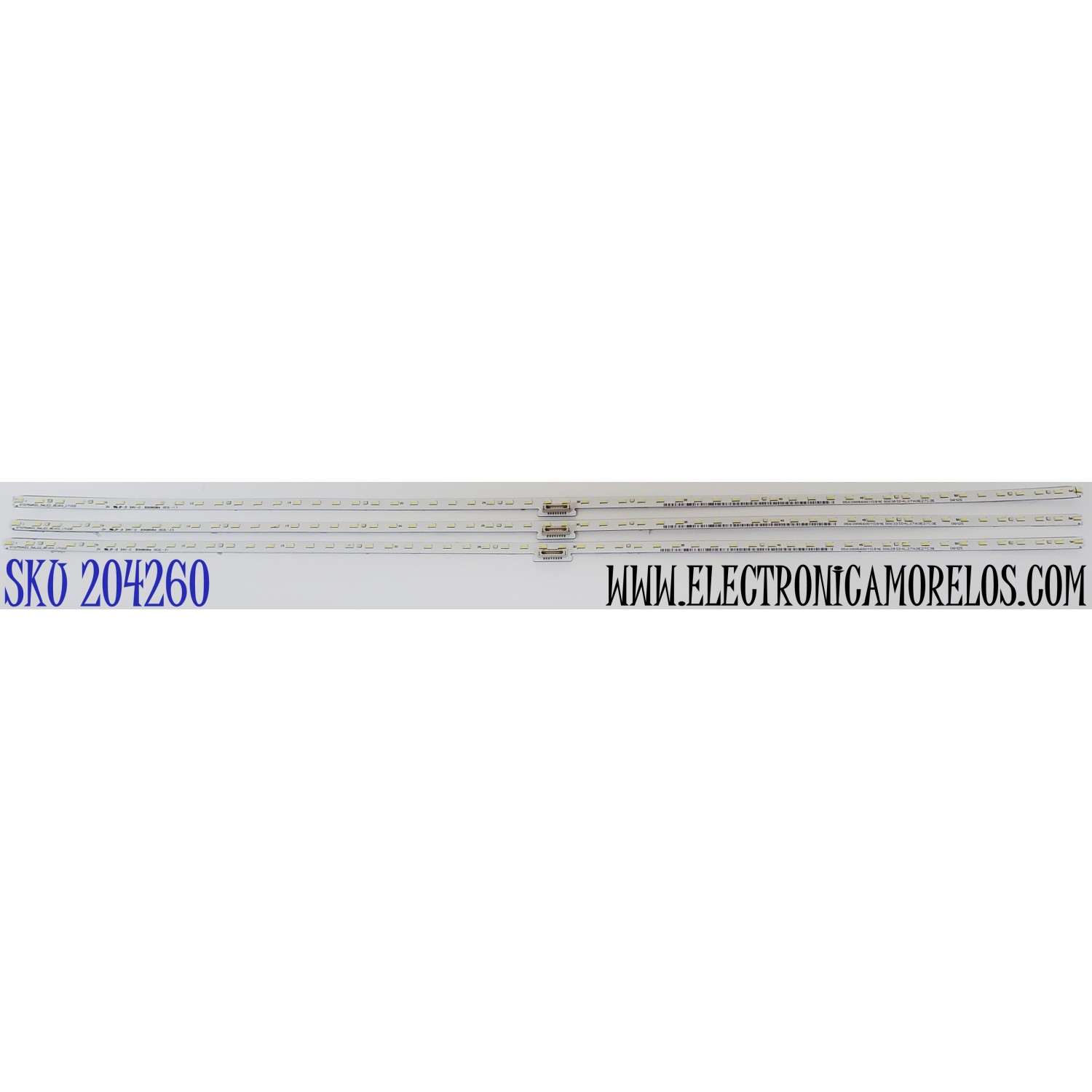 KIT DE LED'S PARA TV SONY ((3 PIEZAS)) / NUMERO DE PARTE ST0750A22_56LED_REV03_171031 / STO750A22_56LED_REV03_171031 / 733.02G08.0001 / 056380560011S816 / PANEL V750QWME01 / MODELO XBR-75X850F