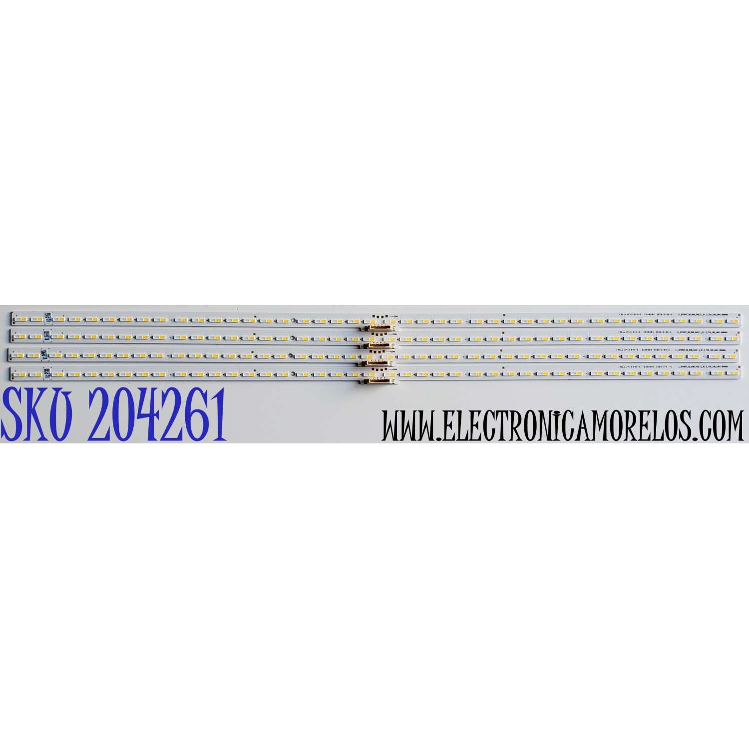 KIT DE LED'S PARA TV SAMSUNG ((4 PIEZAS)) / NUMERO DE PARTE BN96-50386A / LM41-00860A / L1_Q7060T_G5_DUM_S42(1)_R1.3_TC9_100_LM41-00860A / L1_Q7060T_G5_DUM_S42(1)_R1.2_TBC_100_LM41-00860A / MODELOS QN75LS03 / QN75Q60 / QN75Q6D / QN75Q70 / QN75Q7D / HG75T