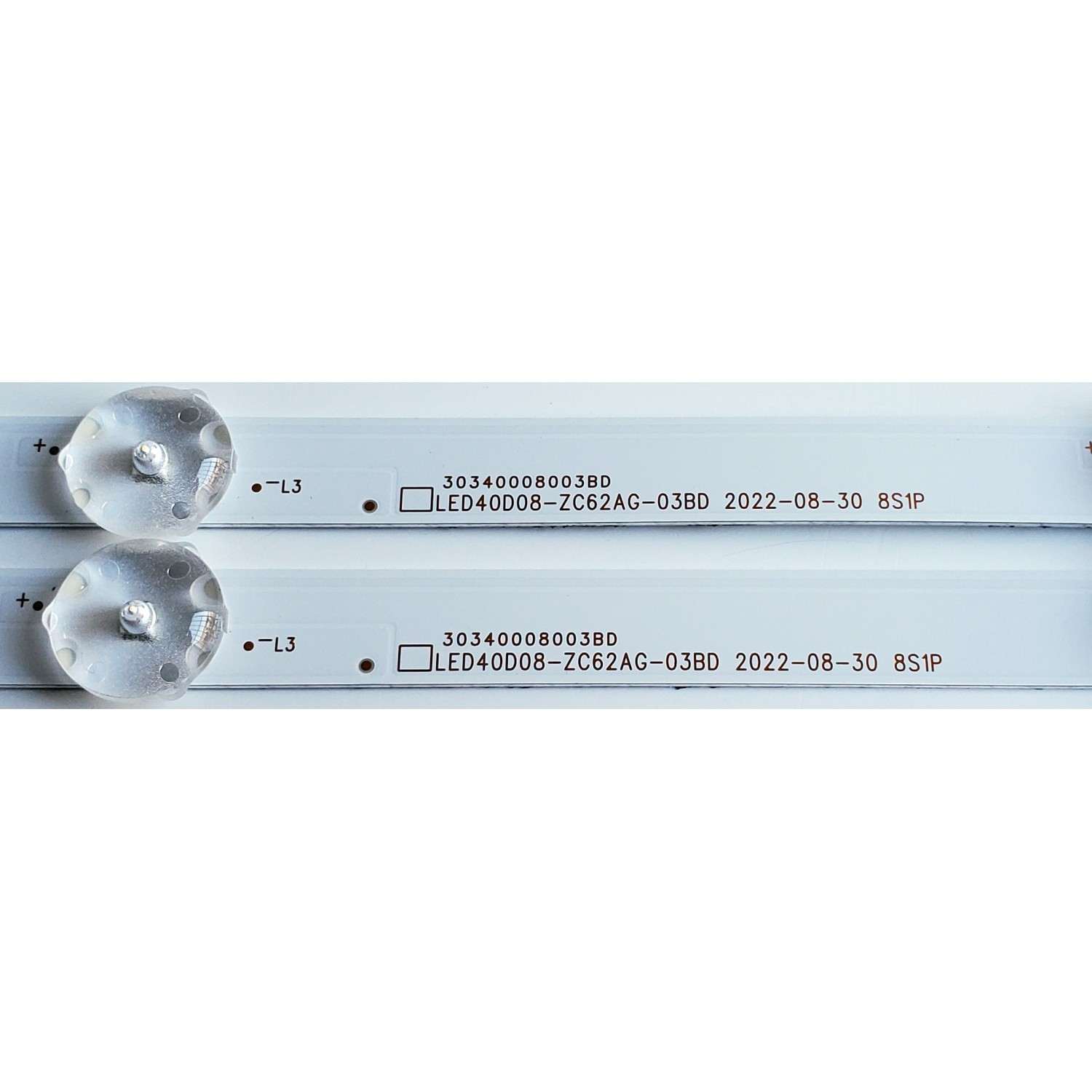 KIT DE LED'S PARA TV ((2 PIEZAS)) / NUMERO DE PARTE LED40D08-ZC62AG-03BD / 30340008003BD / 40000M57S / 230629BC06 / B005P00105476A / YH-02 94V-0 E519757 / DISPLAY V400HJ9-PE1 REV.C4 / MODELO 100097810 (40 PULGADAS) - Imagen 5
