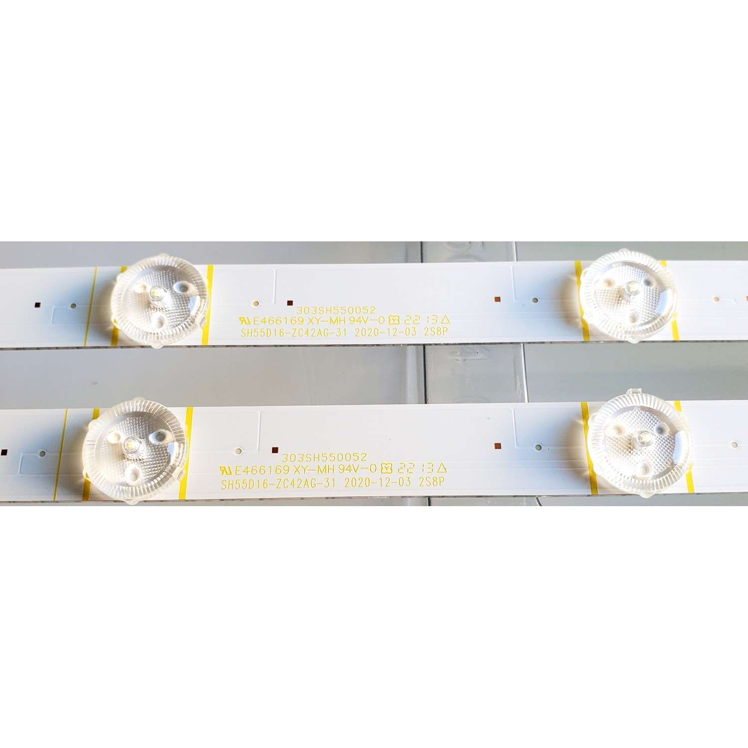 KIT DE LED PARA TV HISENSE ORIGINAL NUEVOS 9 PIEZAS / NUMERO DE PARTE SH55D16-ZC42AG-31 / 303SH550052 / JHD550X3U52-T1L7 / 2020082804 / L2_E5_CDM_S2(8)_V0.8D.10_UBW_8 / 000523 / 1248961 / PANEL JHD550X3U52-T1L7\S0\FJ\GM\ROH / MODELOS 55U7G / 55U7H - Imagen 5