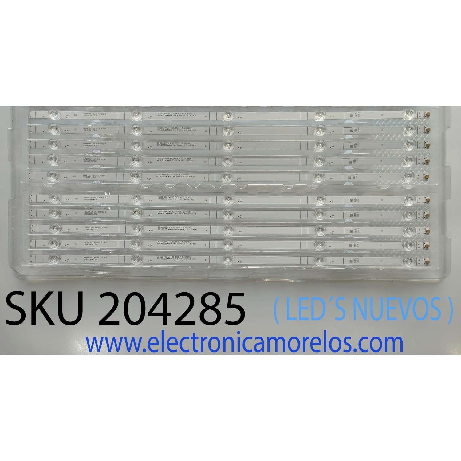 KIT DE LED´S (( NUEVOS )) PARA TV HISENSE (( 10 PZ )) NUMERO DE PARTE SVH650AP9+ZDJG / ZD_SSC_D650_5X10_02_TDE30_V1.30_20210521 / HD650Y1U51-T0L2+2021052101+SVH650AP9+ZDJG / PANEL HD650Y1U72-T0L2 / MODELOS 65R6G / 65A6G / 65R6E4 / 65C350KU / 100021261