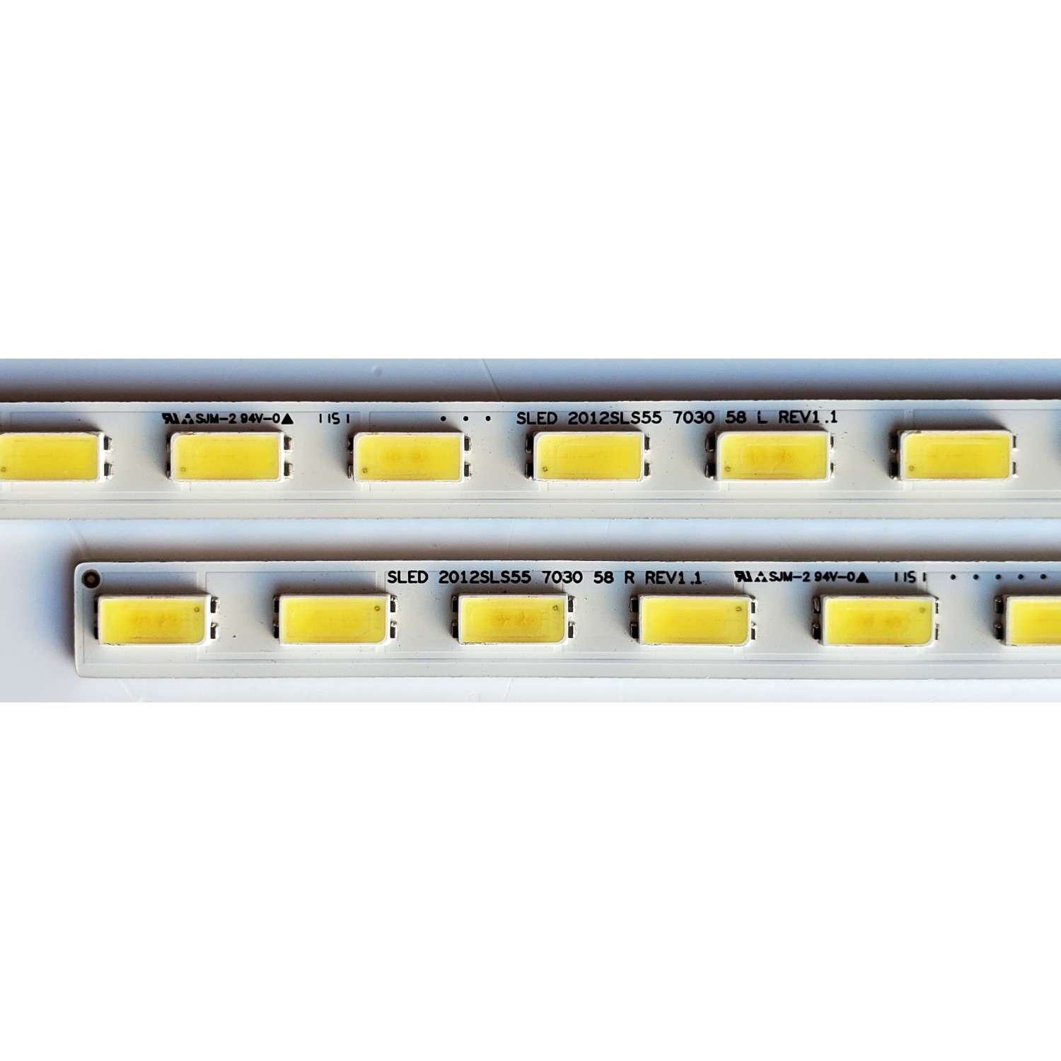 KIT DE LED'S PARA TV SONY ((2 PIEZAS)) / NUMERO DE PARTE 2012SLS55 / SLED 2012SLS55 7030 58 L REV1.1 / SLED 2012SLS55 7030 58 R REV1.1 / LJ64-03374A / PANEL LTY550HJ04-A01 / MODELO KDL-55EX640 - Imagen 2