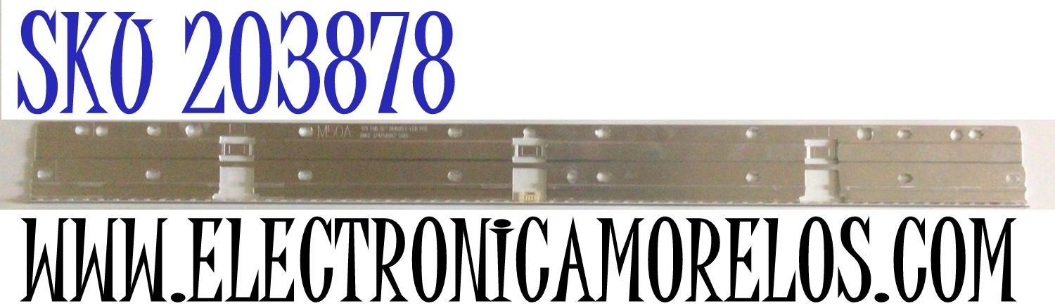 BARRA DE LED'S PARA MONITOR SAMSUNG / NUMERO DE PARTE BN96-52417A / BN61-17475A / L1_S70A_M70A C2_CFM_S22(3) R1.0_V5P_100 LM41-01080A / C / SMC315A49_3030YR / 66LEDS_REV1.0_200901 / SN315GT01-1 VER.1.0 / MODELOS LS32AM702UNXZA XB02 / LS32AM500NNXZA