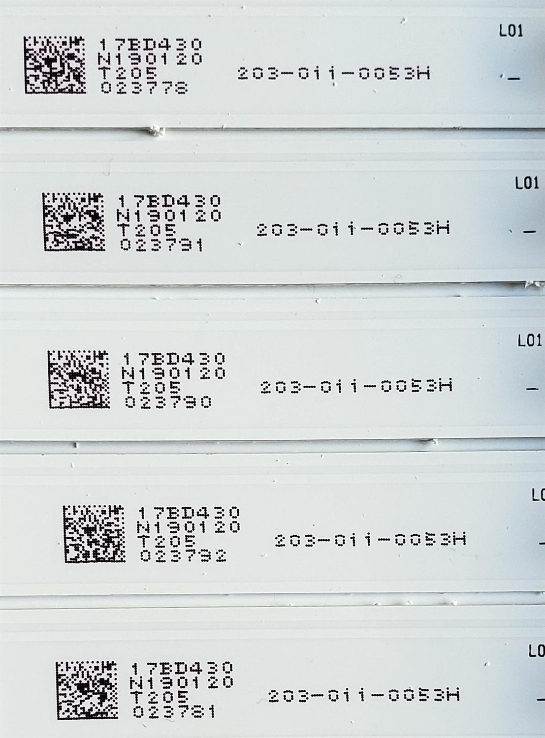 KIT DE LED'S PARA TV POLAROID ((10 PIEZAS)) / NUMERO DE PARTE JL.D55061330-170AS-M_V01 / JL.D55061330-170AS-M V01 / D55061330 / 203-011-0053H / /PANEL LSC550FN11-201 / DISPLAY LSC550FN11-906 / MODELO 55T7U - Imagen 3