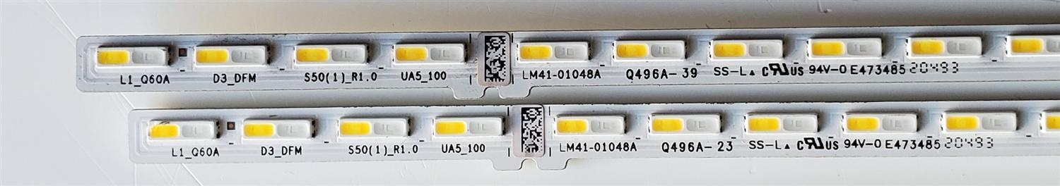 KIT DE LED'S PARA TV SAMSUNG ((2 PIEZAS)) / NUMERO DE PARTE BN96-52593A / LM41-01048A / BN9652593A / E4734858 / L1_Q60A  / L1_Q60A D3_DFM S50(1)_R1.0 UA5_100 / BN9652593A / MODELO QE43Q60AW / QN43Q60 / QN43Q60AAF / HG43Q60AANFXZA - Imagen 2