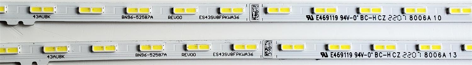 KIT DE LED'S PARA TV SAMSUNG ((2 PIEZAS)) / NUMERO DE PARTE BN96-52587A / ES43SV8FPKWA36 / E46919 / 52587A / MODELOS UN43AU / UN43AU8000 / UE43AU8000 / UE43AU8005K - Imagen 2