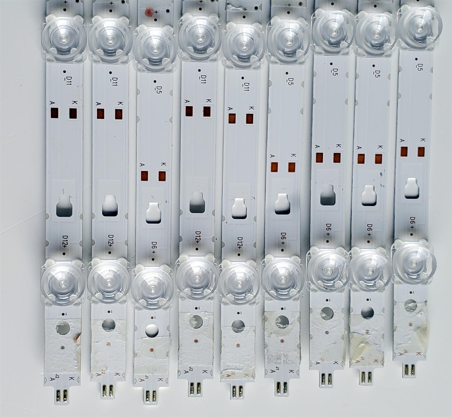 KIT DE LED'S PARA TV CONTINENTAL EDISON ((9 PIEZAS)) / NUMERO DE PARTE LED50D06A-ZC59AG-01 / 30350006033 / E469119 / 50000M73 / 210602BC05 / MODELO CEQLED50SA21 - Imagen 4
