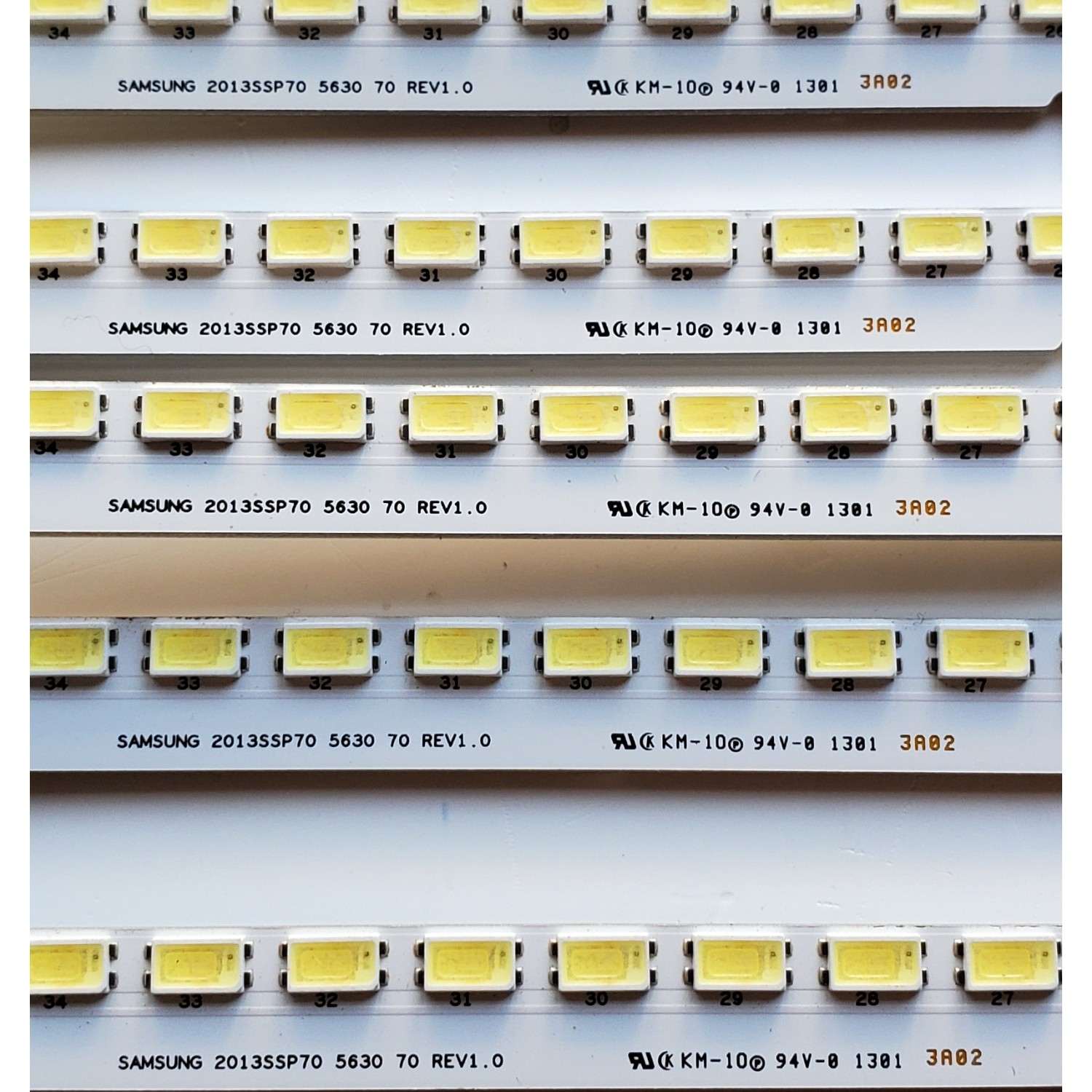 KIT DE LED'S PARA TV SHARP ((6 PIEZAS)) / NUMERO DE PARTE 2013SSP70 5630 70 REV1.0 / PANEL JE695D3HB1 / JE695D3H1AZ / JE695D3HB10R / JE695D3HB1AV / MODELOS LC-70LE55U / LC-70UC30U / LC-70LE750U / LC-70LE857U / LC-70UQ17U - Imagen 2