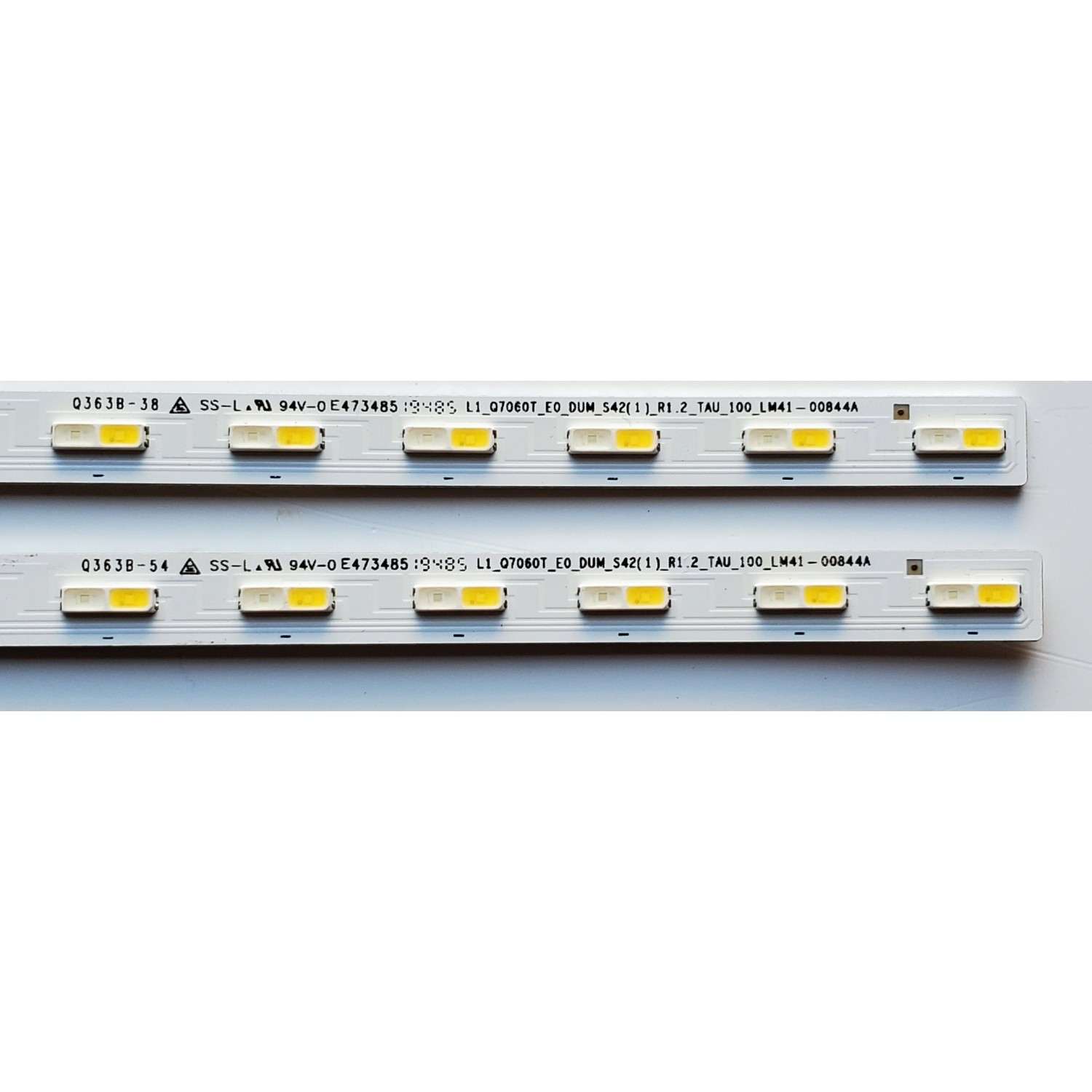 KIT DE LED'S PARA TV SAMSUNG 2 PIEZAS ORIGINALES / NUMERO DE PARTE BN96-50382A / L1_Q7060T_E0_DUM_S42(1)_R1.3_TC9_100_LM41-00844A / L1_Q7060T_E0_DUM_S42(1)_R1.2_TAU_100_LM41-00844A / MODELOS QN50LS03 / LH50QBR / LH50QMR / QN50Q6D / QN50Q60 / QN50Q60TBFXZA - Imagen 2
