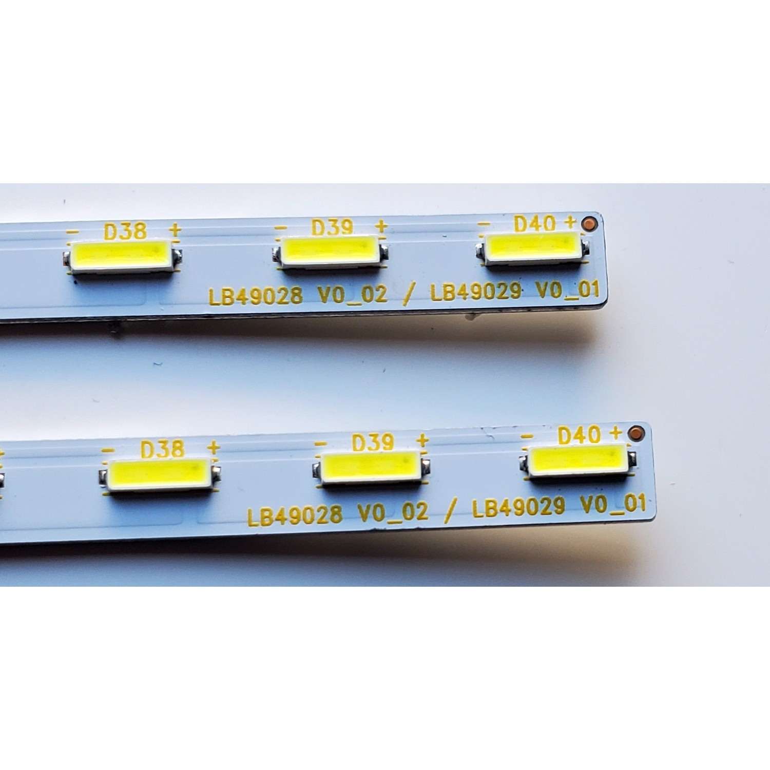 KIT DE LED'S PARA TV SONY ((2 PIEZAS)) / NUMERO DE PARTE LB49028 V0_02 / LB49029 V0_01 / PANEL'S YS9F049HNG01 / YM7F490HNG01 / MODELOS XBR49X800E / XBR-49X800E / XBR49X800H / XBR-49X800H - Imagen 2