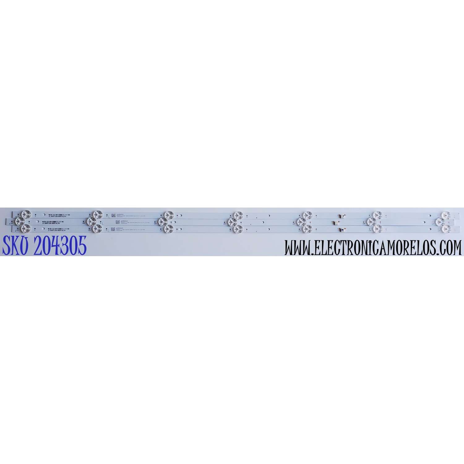KIT DE LED'S PARA TV WESTINGHOUSE ((3 PIEZAS)) / NUMERO DE PARTE JL.D43071330-002FS-M_V01 / BG-L GL12 94V-0 E529852 FJ / 20AG430 / LB-C430-G5C-U-C-7-12-X9 / PANEL C430Y19-5C / DISPLAY V430DJ1-Q01 REV.D2 / MODELO WR43UX4210