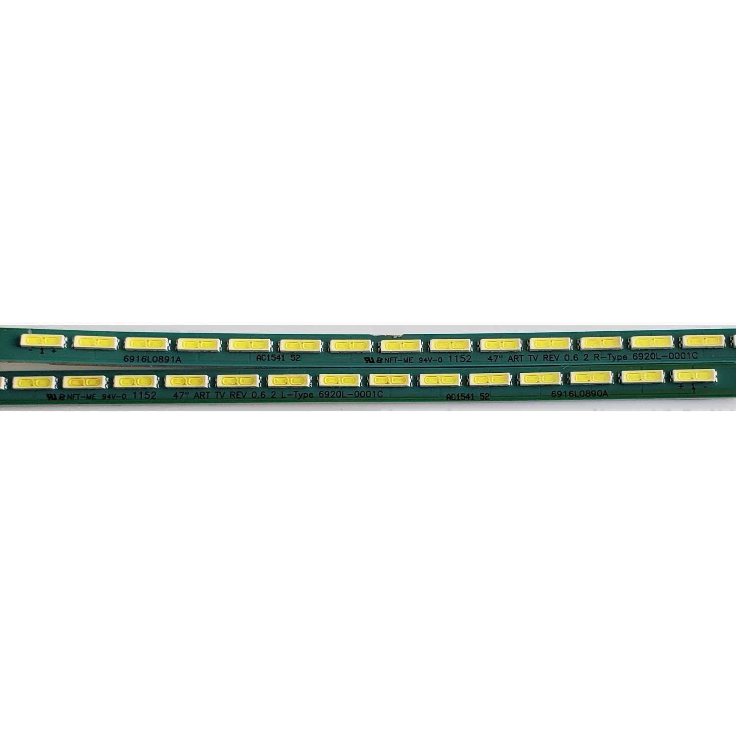 KIT DE LED'S PARA TV LG ((2 PIEZAS)) / NUMERO DE PARTE 6916L-0890A / 6916L-0891A / 47" ART TV REV0.6 2 R-TYPE / 47" ART TV REV0.6 2 L-TYPE / 6920L-0001C / PANEL LC470EUG (PE)(F1) / MODELOS 47LM6400-UA / 47LM6400-UA.AUSWLUR / 47LM6400-UA.AUSZLUR - Imagen 4