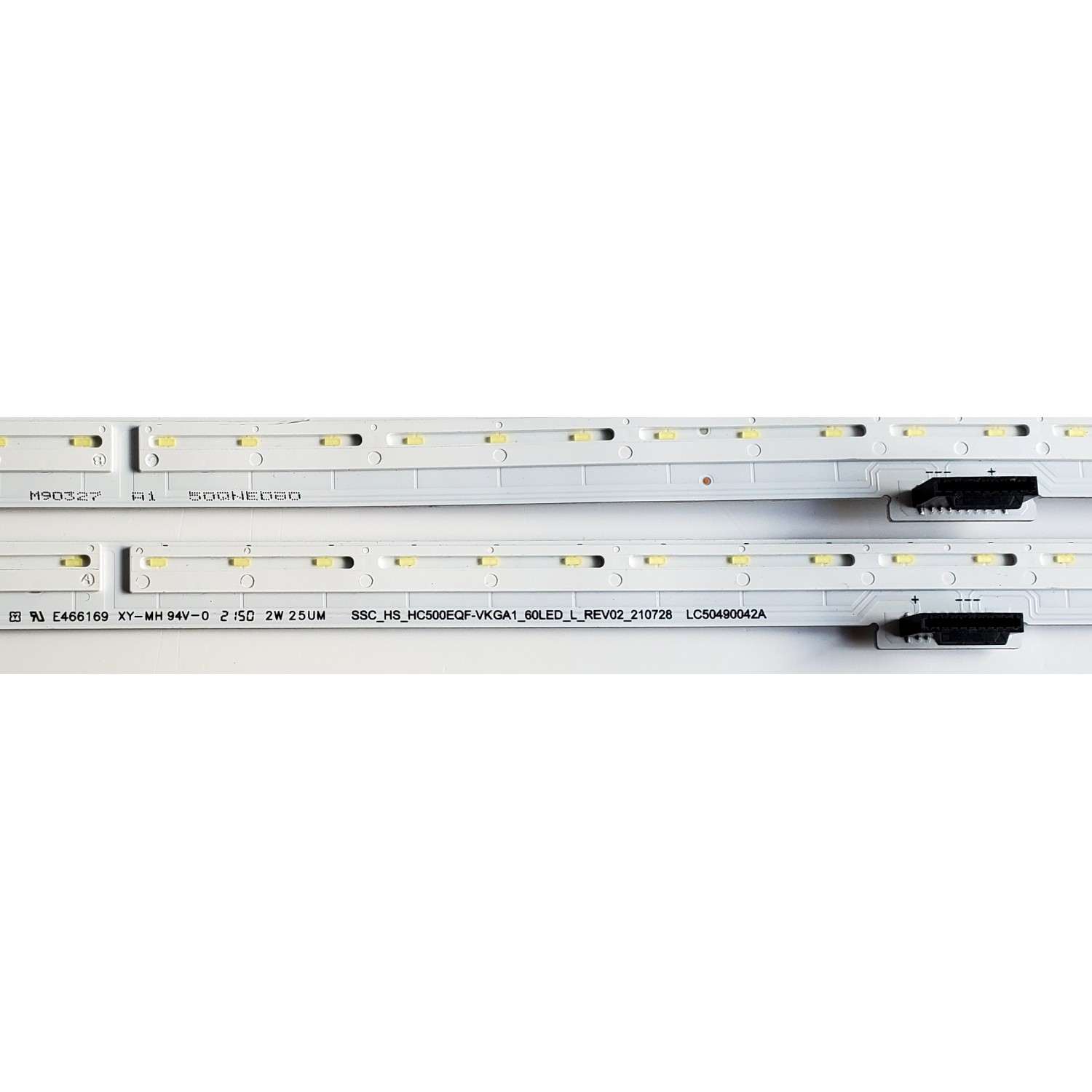KIT DE LEDS ORIGINAL PARA TV LG 2 PIEZAS / NUMERO DE PARTE LC50490042A / LC50490043A / HC500EQF / SSC_HS_HC500EQF-VKGA1_60LED_L_REV02_210728 / SSC_HS_HC500EQF-VKGA1_60LED_R_REV02_210728 / MODELOS 50QNED80AQA / 50QNED80UQA - Imagen 2