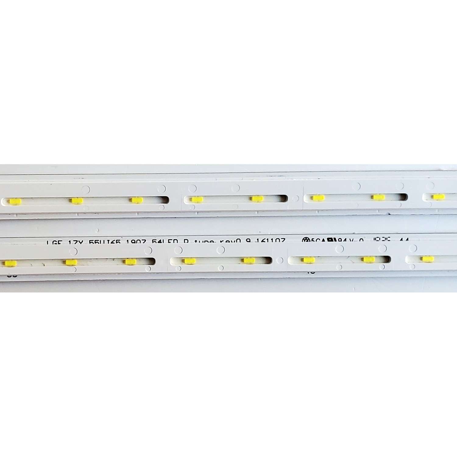KIT DE LED'S PARA TV LG ((2 PIEZAS)) / NUMERO DE PARTE 55UJ65 / LGE_17Y 55UJ65 1907 54LED_R_TYPE_REV0.9_161107 / LGE_17Y 55UJ65 1907 54LED_L_TYPE_REV0.9_161107 / PANEL HC550EGG / NC550EGG-ABFN1 / MODELOS 55UJ6540-UB / 55UK6500AUA / 55UK6500AUA.BUSTLJR - Imagen 4