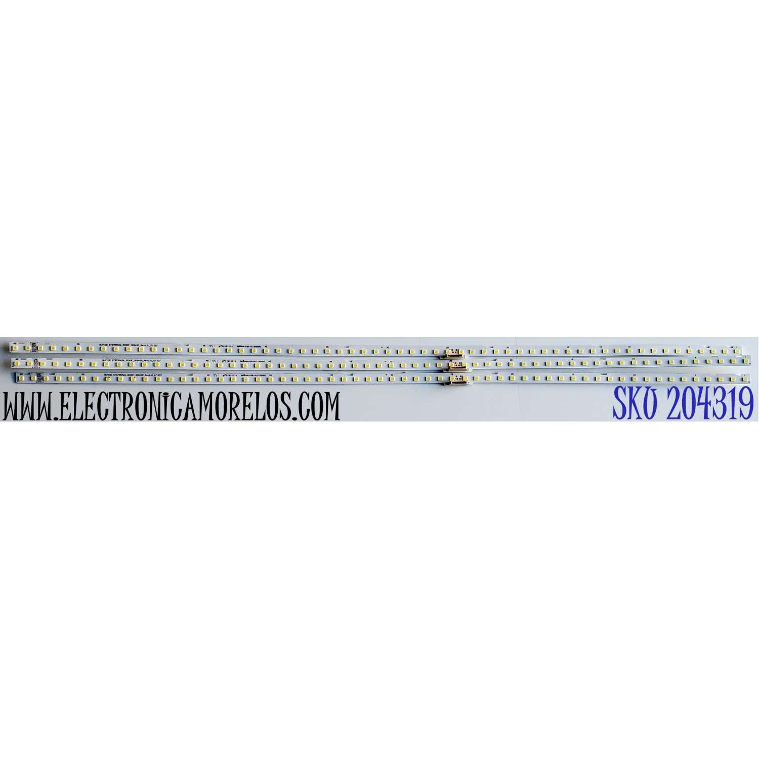 KIT DE LED'S PARA TV SAMSUNG ((3 PIEZAS)) / NUMERO DE PARTE 46078A / BN96-46078A / STS750A26 / NU7100 STS750A26_3030F_30S*2P__REV1.0_171227 / 46078A / PC65517A / PANEL CY-NN075 / MODELOS UN75RU71 / UN75NU72 / HG75EJ690 / MAS MODELOS EN DESCRIPCIÓN