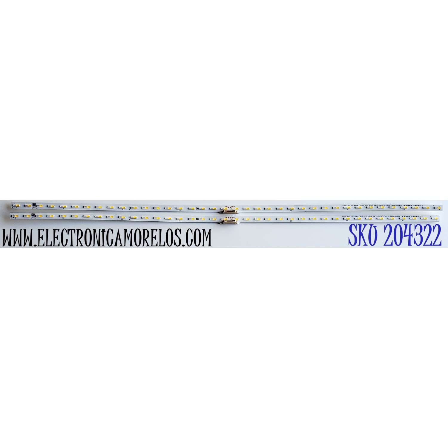 KIT DE LED'S PARA TV SAMSUNG ((2 PIEZAS)) / NUMERO DE PARTE BN96-50381A / STC430AE1 / Q60/Q70T_STC430AE1_7020_2in1_BLUE_38LED_REV1.0_191107 / 50381A / PANEL CY-RT043HGAV2H / MODELO QN43Q60 / QN43Q60TAFXZA