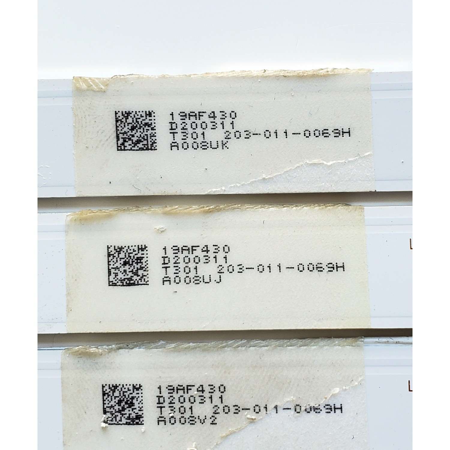 KIT DE LED'S PARA TV POLAROID ((8 PIEZAS)) / NUMERO DE PARTE JL.D50051330-170DS-M_V01 / 19AF430 / D200311 / 203-011-0069H / T301 / PANEL CC495PU1L01 / DISPLAY V500DJ6-QE1 / MODELOS 50T7U / WT50U7 - Imagen 3