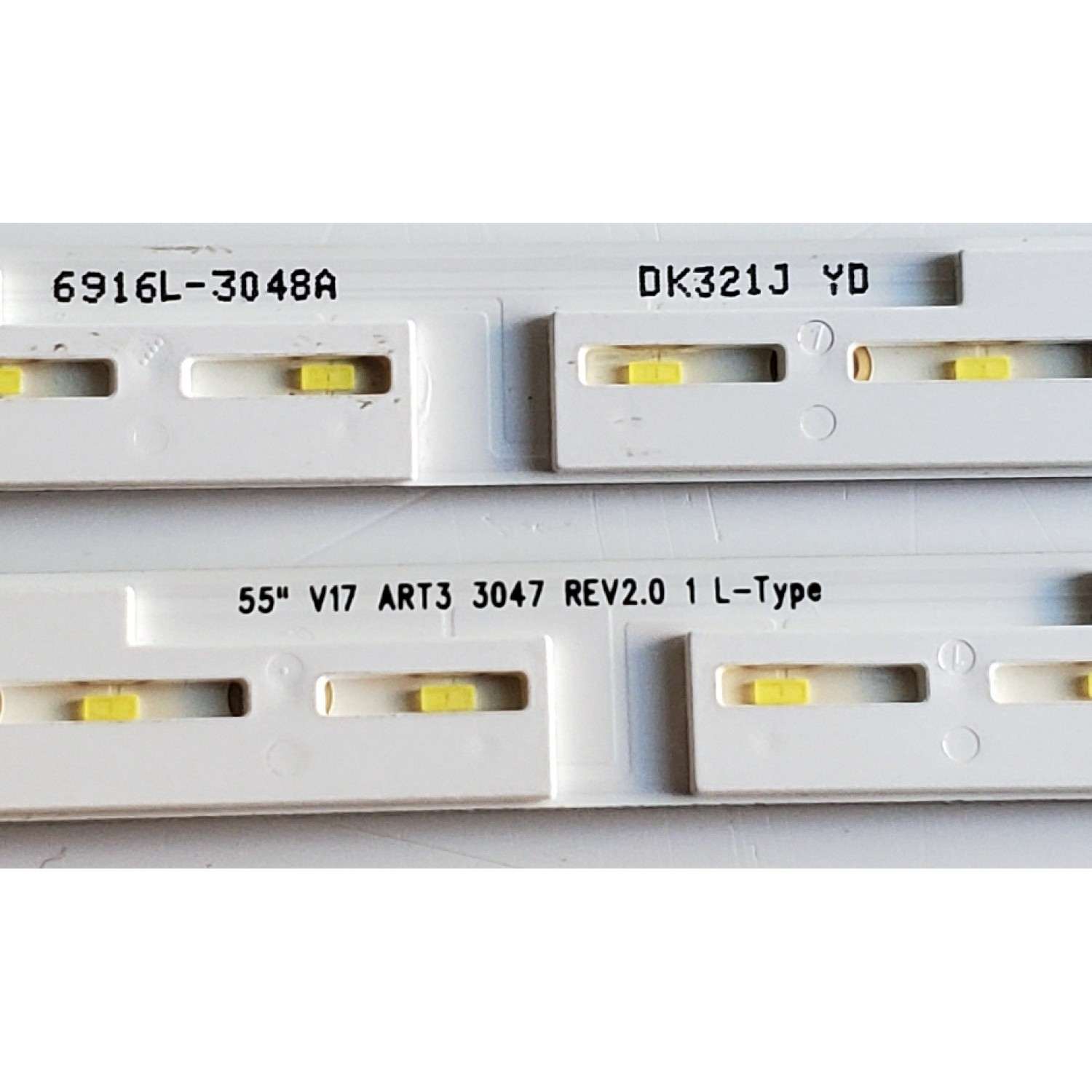 KIT DE LED'S PARA TV LG ((2 PIEZAS)) / NUMERO DE PARTE 6916L-3047A / 6916L-3048A / V17 ART3 3048 REV2.0 / V17 ART3 3047 REV2.0 / 6916L3047A / 6916L3048A / PANEL LC550EGG (FL)(M2) / LC550EGG (FK)(M3) / MODELOS 55UK6500AUA / 55UJ6540 - Imagen 4