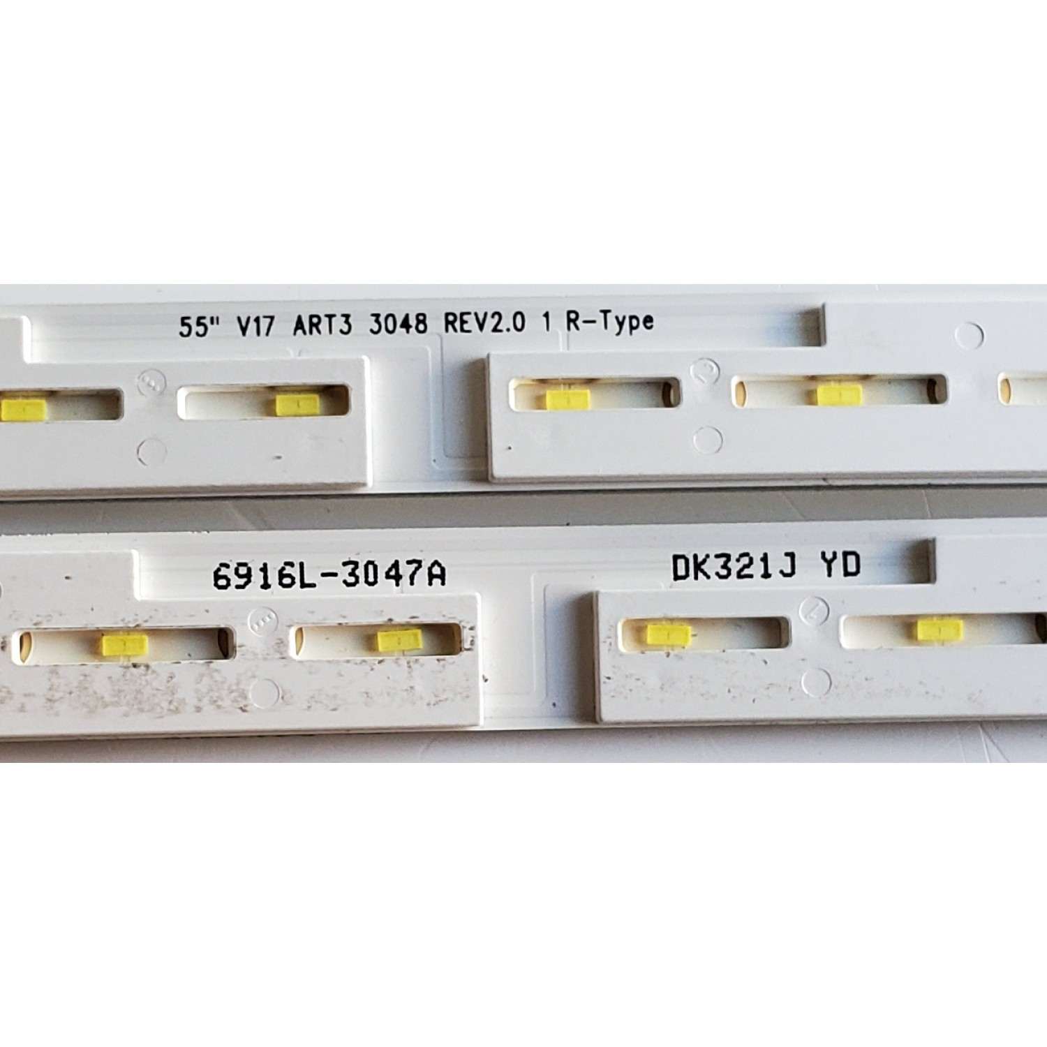 KIT DE LED'S PARA TV LG ((2 PIEZAS)) / NUMERO DE PARTE 6916L-3047A / 6916L-3048A / V17 ART3 3048 REV2.0 / V17 ART3 3047 REV2.0 / 6916L3047A / 6916L3048A / PANEL LC550EGG (FL)(M2) / LC550EGG (FK)(M3) / MODELOS 55UK6500AUA / 55UJ6540 - Imagen 3