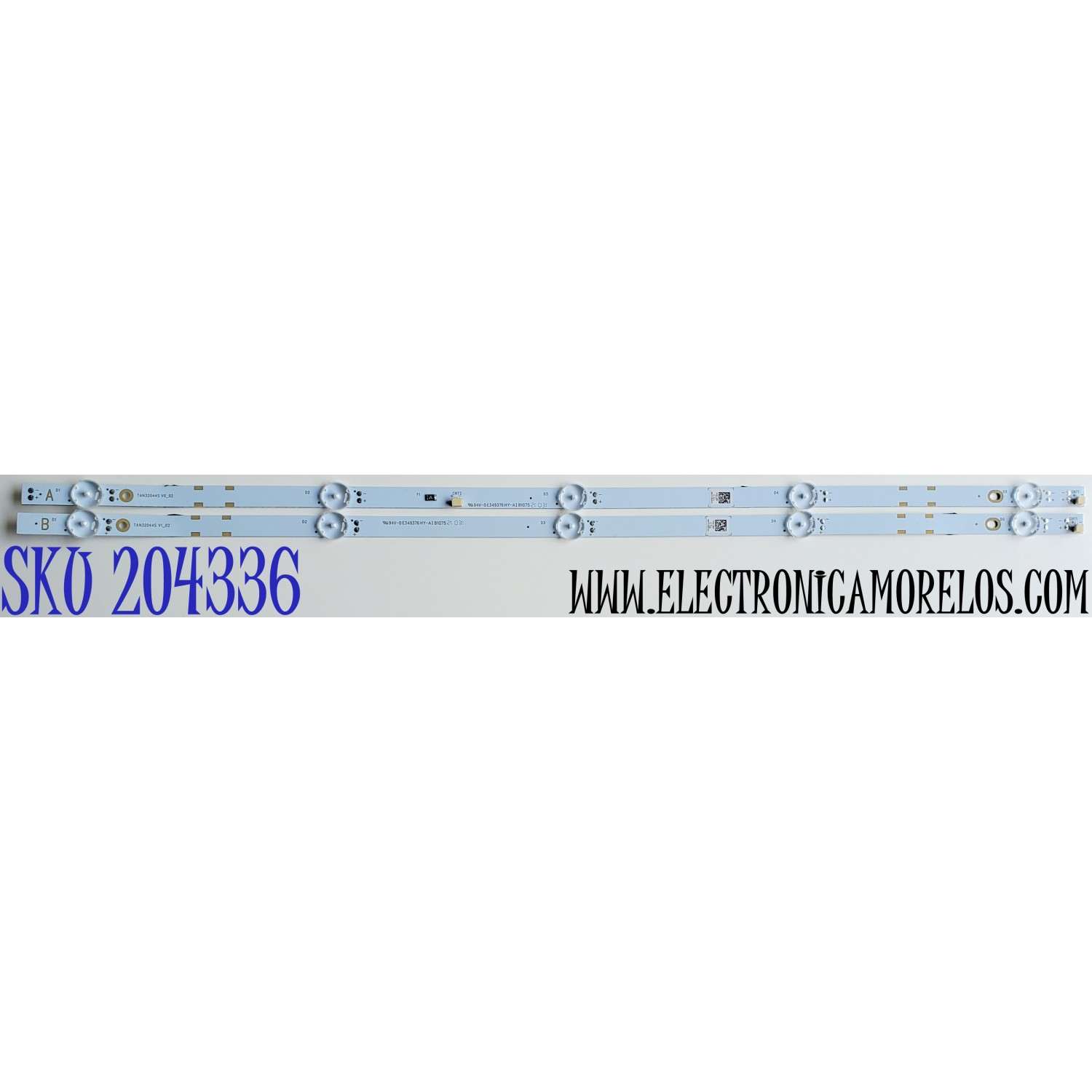 KIT DE LED'S PARA TV SAMSUNG ((2 PIEZAS)) / NUMERO DE PARTE TAN32044S / TAN32044S V1_02 / TAN32044S V0_02 / 94V-0 E349376 HY-AI 81075 / 09810108SH01 / 09810108SH02 / MODELOS UN32M4500 / UN32M4500BFXZA / UN32M4500BFXZC