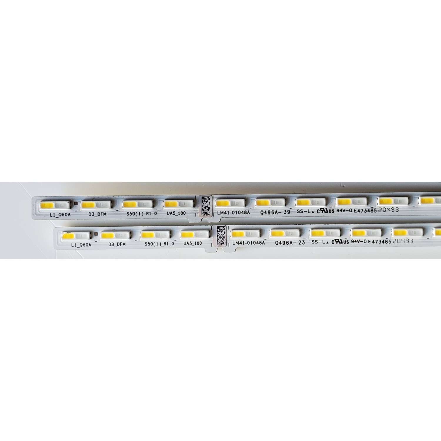 KIT DE LED'S PARA TV SAMSUNG ((2 PIEZAS)) / NUMERO DE PARTE BN96-52593A / LM41-01048A / BN9652593A / E4734858 / L1_Q60A  / L1_Q60A D3_DFM S50(1)_R1.0 UA5_100 / BN9652593A / MODELO QE43Q60AW / QN43Q60 / QN43Q60AAF / HG43Q60AANFXZA - Imagen 2