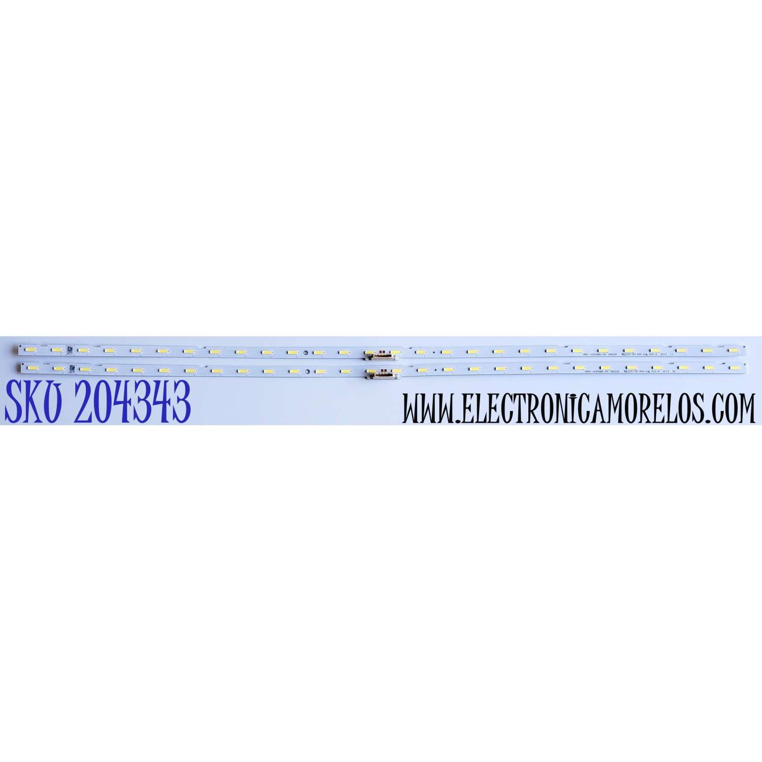 KIT DE LED'S PARA TV SAMSUNG ((2 PIEZAS)) / NUMERO DE PARTE BN96-45954A / V8N1-430SM0-R0 / V8N1-430SM0-R0 180226 / BN9645954A / E251781 / PANEL CY-NN043HGNV1H / MODELO UN43RU7100