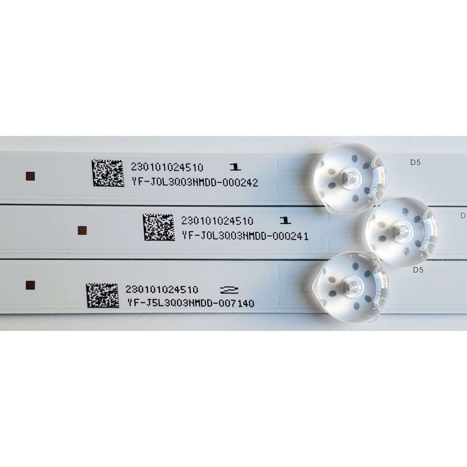 KIT DE LED'S PARA TV WESTINGHOUSE ((3 PIEZAS)) / NUMERO DE PARTE 261501013350 / 06-43T680-3030-0D35-3X7-V1-210413 / E503117 / 230101024510 / PANEL HK430WLEDM-JH4KH / DISPLAY PT430GT01-3 VER.1.0 / MODELOS WR43UX4210 / WR43UT4210 / WR43UT4212 - Imagen 2