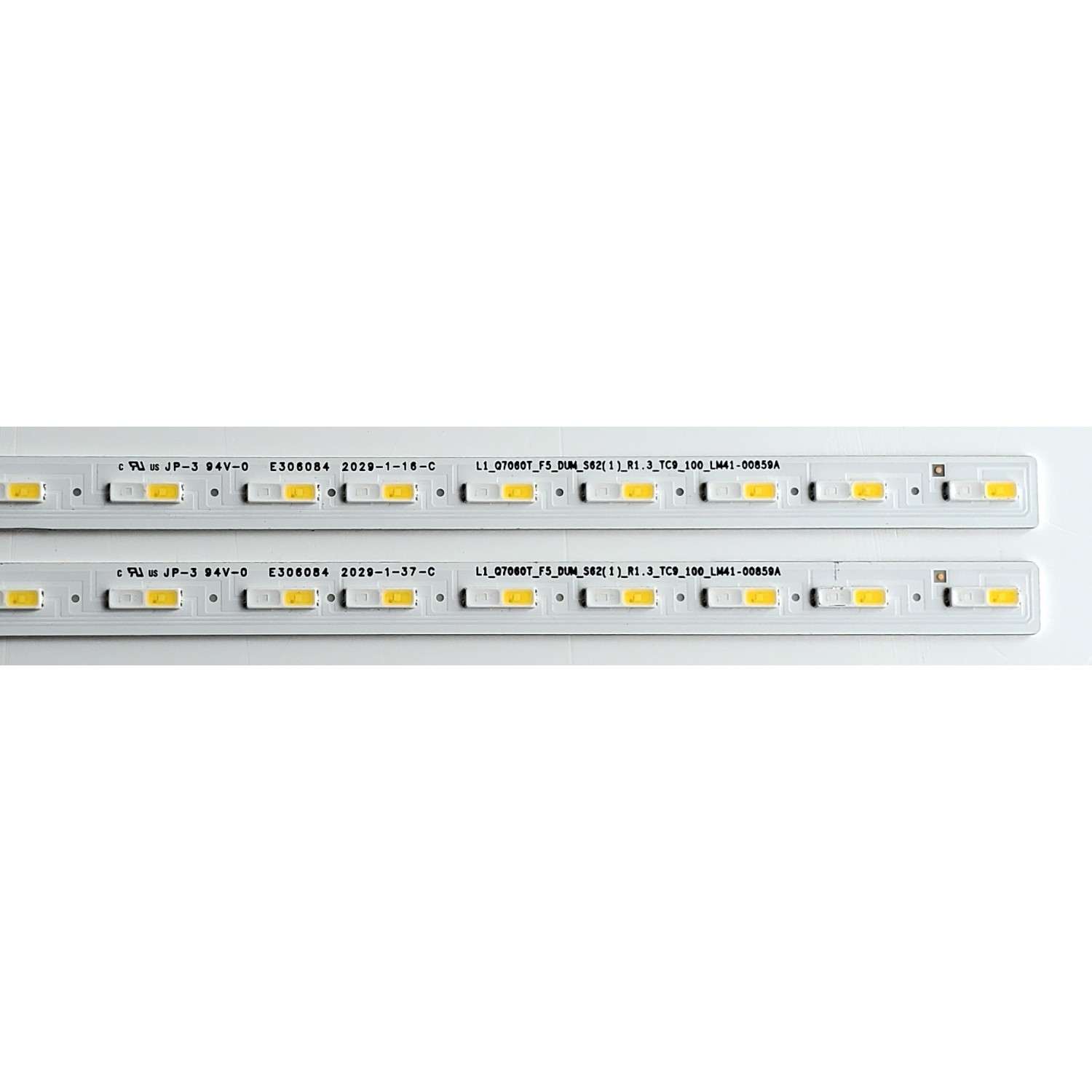 KIT DE LED'S PARA TV SAMSUNG ((2 PIEZAS)) / NUMERO DE PARTE BN96-50385A / 50385A / L1_Q7060T_F5_DUM_S62(1)_R1.3_TC9_100_LM41-00859A / L1_Q7060T_F5_DUM_S62(1)_R1.2_TBC_100_LM41-00859A / LM41-00859A / MODELOS QN65Q7DTAFXZA FF02 / QN65LS03TAFXZA AA01 - Imagen 2