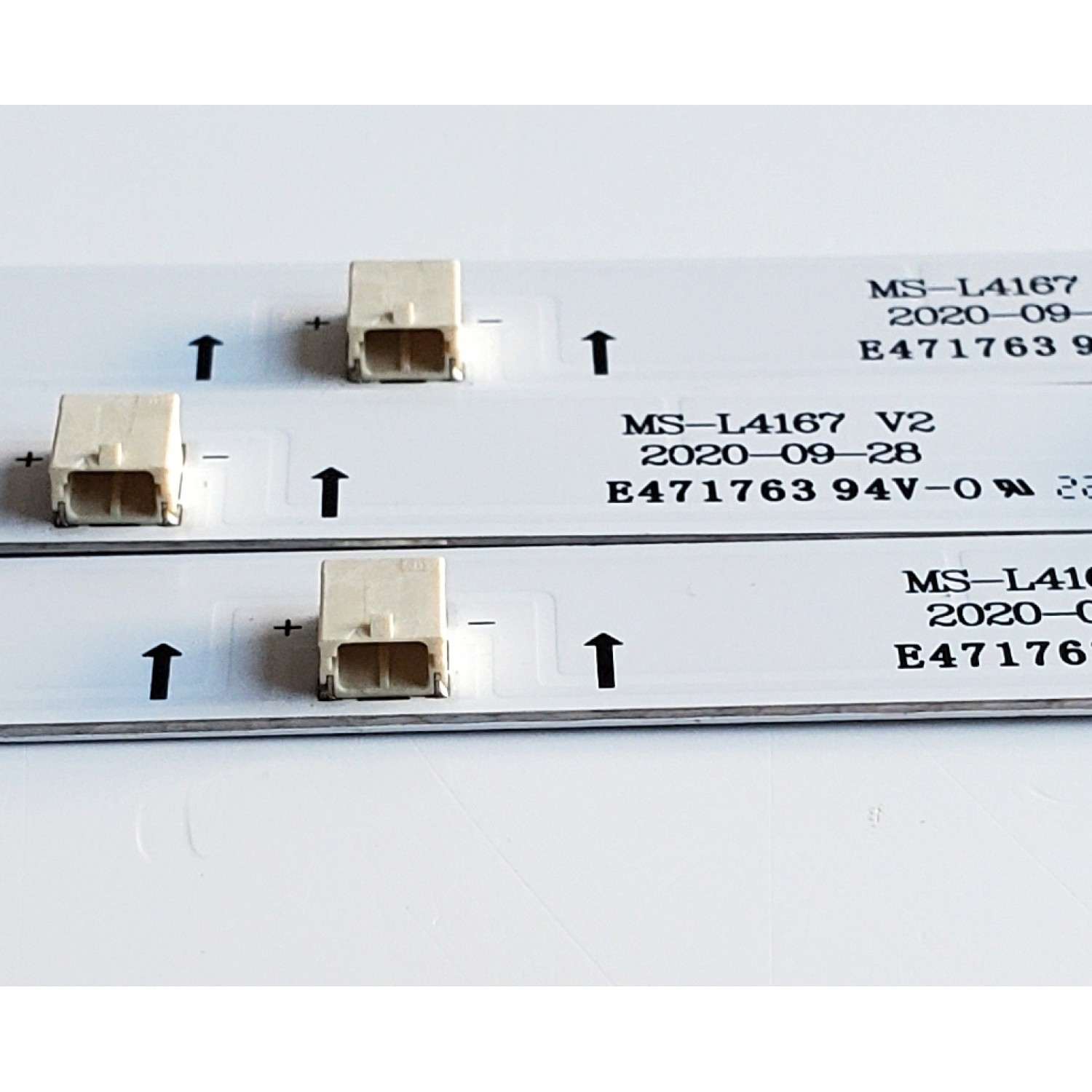 KIT DE LED'S PARA TV WESTINGHOUSE ((3 PIEZAS)) / NUMERO DE PARTE MS-L4167 V2 / LB-C430-G7N-F-K-7-12-X1 / E471763 94V-0 / PANEL C430Y19-5C / DISPLAY PT430CT02-4 VER1.1 / MODELO WR43FX2212 - Imagen 2