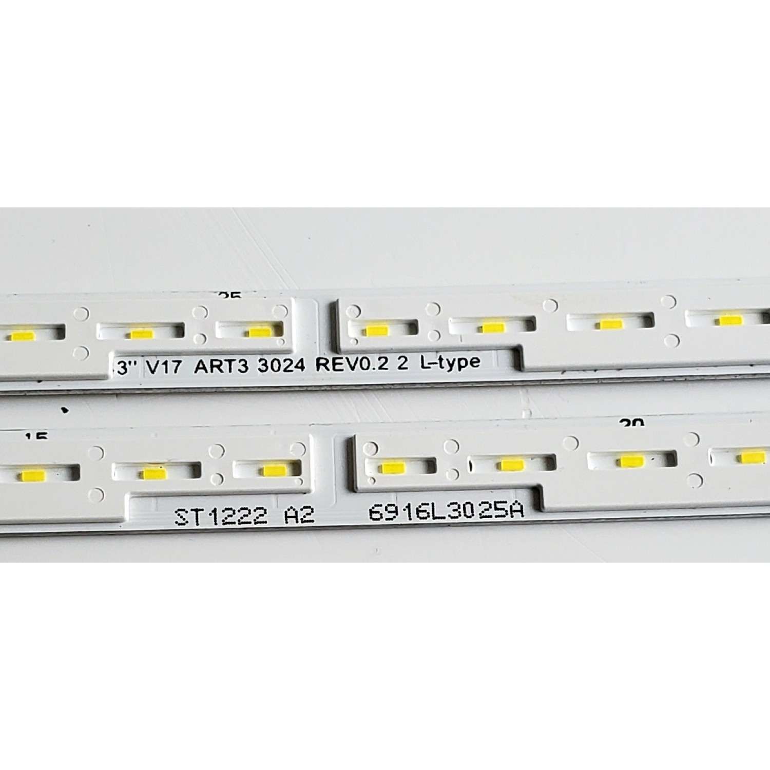 KIT DE LED'S PARA TV LG ((2 PIEZAS)) / NUMERO DE PARTE 6916L-3024A / 6916L-3025A / 3025A / 3024A / 43" V17 ART3 3024 REV0.2 2 L-TYPE / 43" V17 ART3 3025 REV0.2 2 R-TYPE / PANEL LC430EGG (FK)(M1) / MODELO 43UJ750V-ZB / 43UJ750V-ZB.BEUYLJP - Imagen 4