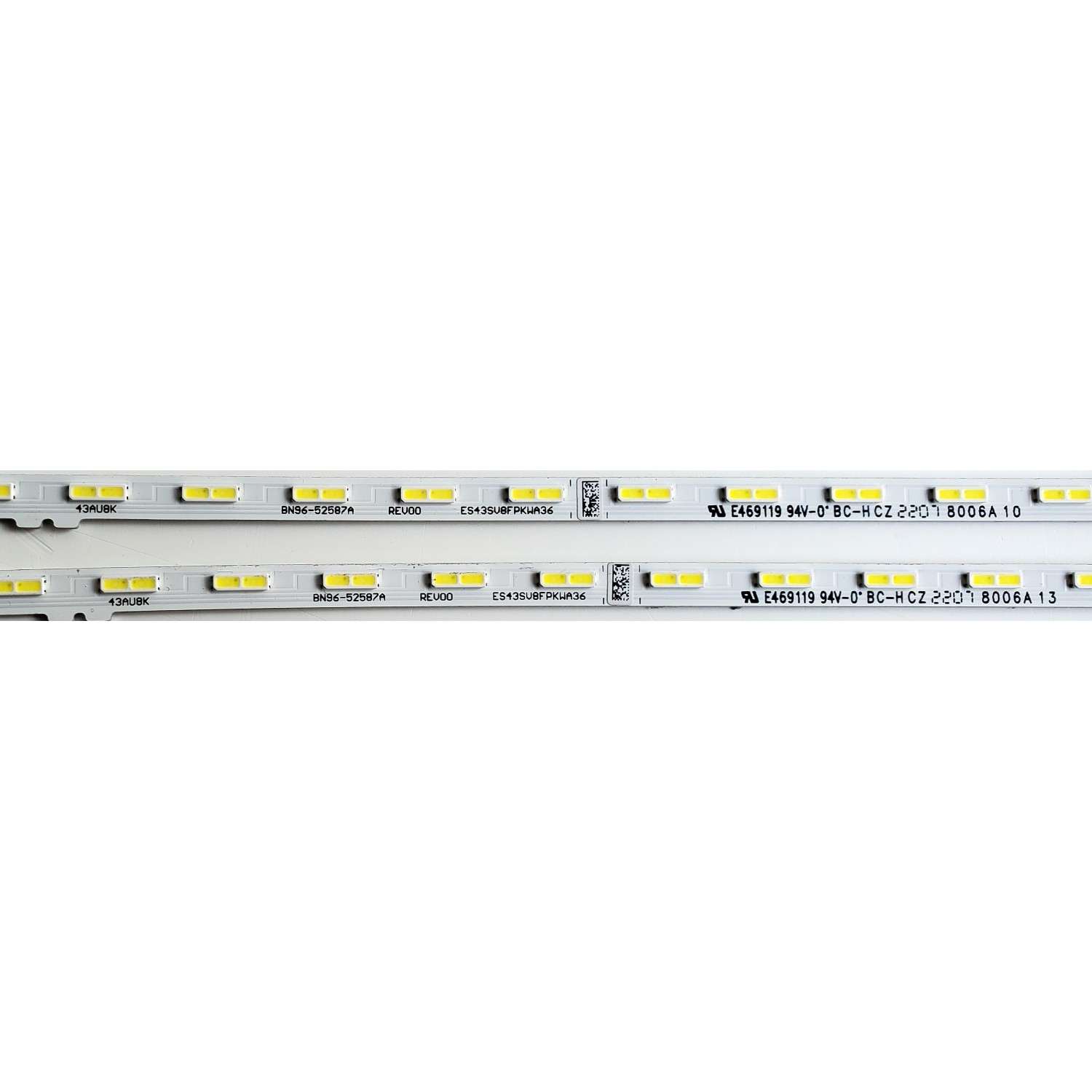KIT DE LED'S PARA TV SAMSUNG ((2 PIEZAS)) / NUMERO DE PARTE BN96-52587A / ES43SV8FPKWA36 / E46919 / 52587A / MODELOS UN43AU / UN43AU8000 / UE43AU8000 / UE43AU8005K - Imagen 2