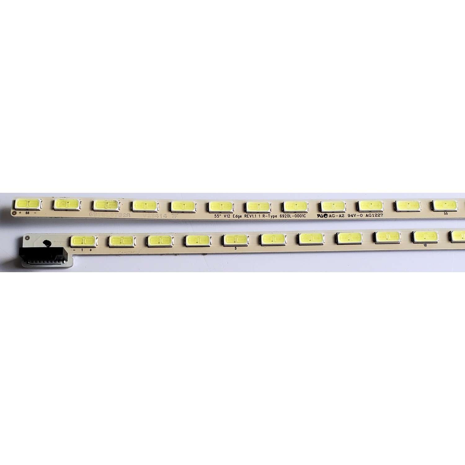 KIT DE LEDS ORIGINAL PARA TV VIZIO 2 PIEZAS / NUMERO DE PARTE 6916L-0781A / 6916L-0782A / 6916L0782A / 6916L0781A / 55" V12 EDGE REV1.1 1 L-TYPE 6920L-0001C / 55" V12 EDGE REV1.1 1 R-TYPE 6920L-0001C / PANEL LC550EUN (SE)(F1) / MODELO M3D550KDE  - Imagen 2