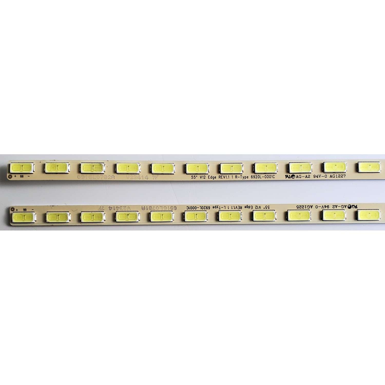 KIT DE LEDS ORIGINAL PARA TV VIZIO 2 PIEZAS / NUMERO DE PARTE 6916L-0781A / 6916L-0782A / 6916L0782A / 6916L0781A / 55" V12 EDGE REV1.1 1 L-TYPE 6920L-0001C / 55" V12 EDGE REV1.1 1 R-TYPE 6920L-0001C / PANEL LC550EUN (SE)(F1) / MODELO M3D550KDE  - Imagen 5