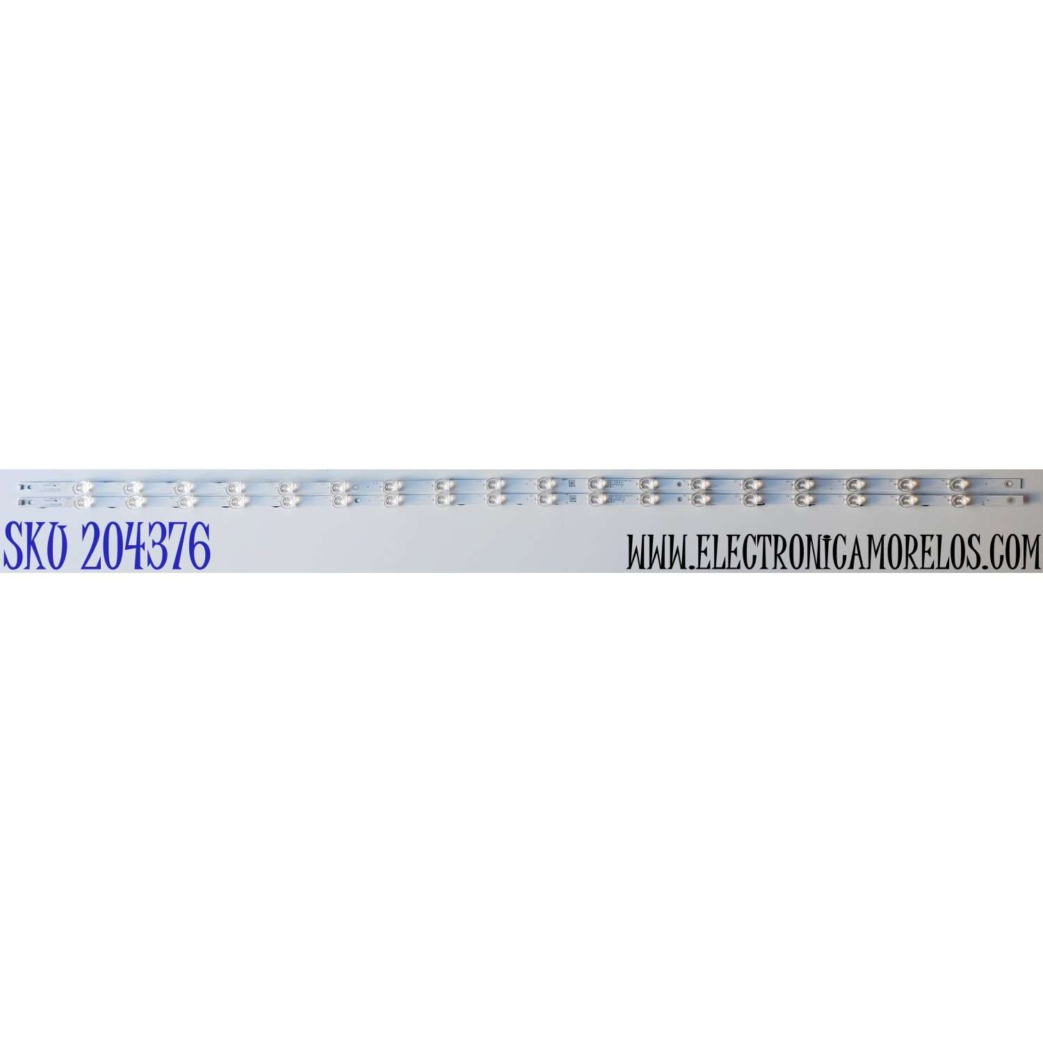 KIT DE LEDS PARA TV VIZIO ORIGINAL 2 PIEZAS / NUMERO DE PARTE 210BZ18D0B334BR02X / 58VB31 / LB-GM3030-GJVIZIO582X18VB31-JS / LB-GM3030-GJVIZI0582X18VB31-JS / PANEL TPT580WR-PV5D.K / DISPLAY CC580PV5D VER.02 / CV580U1-T01 REV:01 / MODELO V585-J01