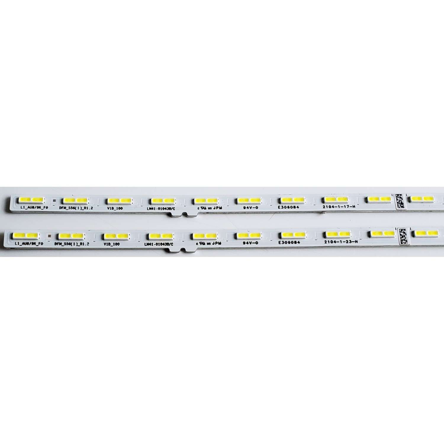 KIT DE LED'S PARA TV SAMSUNG ((2 PIEZAS)) / NUMERO DE PARTE 52596A / BN96-52596A / LM41-01043B/C / L1_AU8/9K DFM_S56(1)_R1.2 V18_100 LM41-01043B/C / LM41-01043B / LM4101043 / E306084 / PANEL CY-SA060HGSV1H / MODELOS UN60AU / UN60AU8000 / UE60AU8000 - Imagen 3