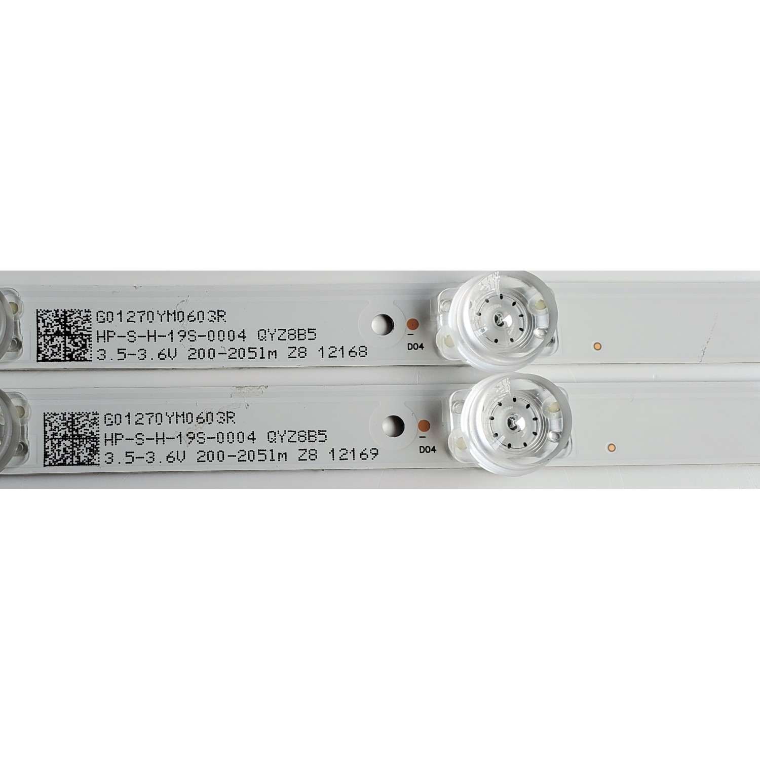 KIT DE LED'S PARA TV LG ((2 PIEZAS)) / NUMERO DE PARTE M08-AR27030-0601N-5254A / G01270YM0603R / HP-S-H-19S-0004 / LDB-12 E347474 94V-0 / ShineOn M08-AR27030-0601N-5254A / PANEL CT270WFDA C03 / DISPLAY LM270WF7 (SJ)(D4) / MODELO 27LP600B / 27LP600B-PU - Imagen 2
