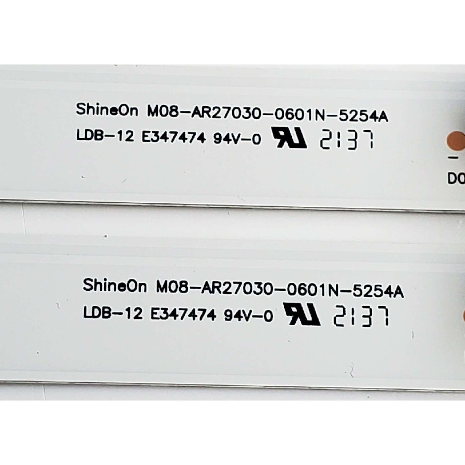 KIT DE LED'S PARA TV LG ((2 PIEZAS)) / NUMERO DE PARTE M08-AR27030-0601N-5254A / G01270YM0603R / HP-S-H-19S-0004 / LDB-12 E347474 94V-0 / ShineOn M08-AR27030-0601N-5254A / PANEL CT270WFDA C03 / DISPLAY LM270WF7 (SJ)(D4) / MODELO 27LP600B / 27LP600B-PU - Imagen 3