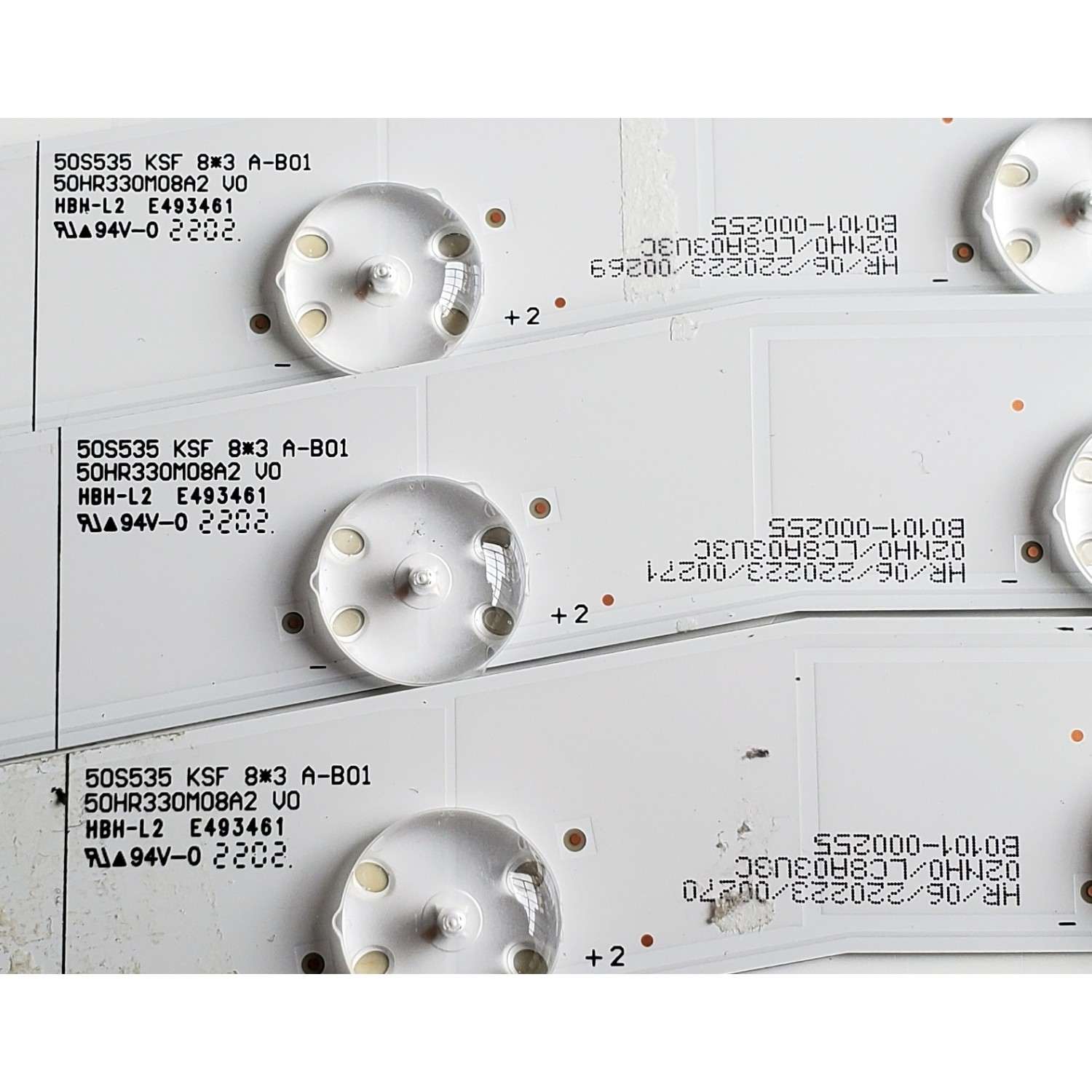 KIT DE LED'S PARA TV TCL ((10 PIEZAS)) / NUMERO DE PARTE 50HR330M08 / 50S535 / 50HR330M08A2 V0 (L) LC8A03U3C / B0101-000255 / 50HR330M08B2 V0 (M) LC8A03U3C / B0101-000256 / 50HR330M08C2 V0 (R) LC8A03U3C / B0101-000257 / MODELO 50S535 - Imagen 2