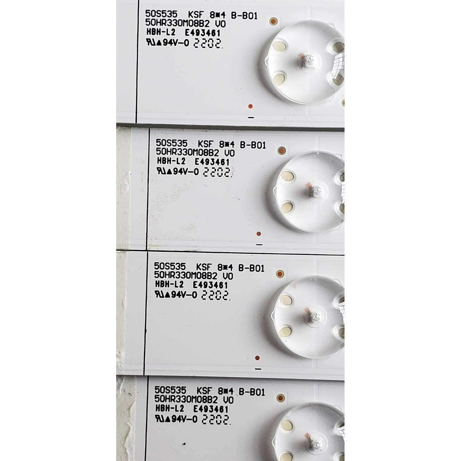 KIT DE LED'S PARA TV TCL ((10 PIEZAS)) / NUMERO DE PARTE 50HR330M08 / 50S535 / 50HR330M08A2 V0 (L) LC8A03U3C / B0101-000255 / 50HR330M08B2 V0 (M) LC8A03U3C / B0101-000256 / 50HR330M08C2 V0 (R) LC8A03U3C / B0101-000257 / MODELO 50S535 - Imagen 3