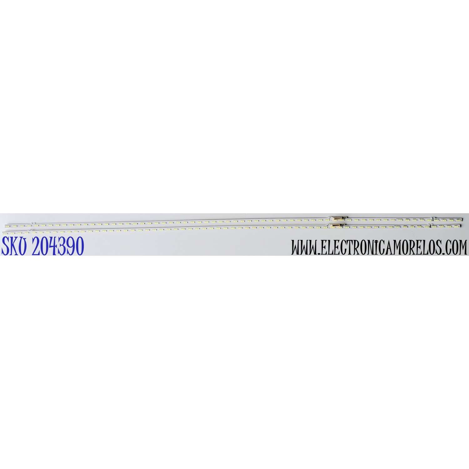 KIT DE LED'S PARA TV SAMSUMG ((2 PIEZAS)) / NUMERO DE PARTE 52586A / BN96-52586A / LM41-01044B / LM41-01044B/C / L1_AU8/9K F5_DFM_S64(1) R1.3_V1B_100 LM41-01044B/C / MODELOS UN65AU / UE65AU / HG65AU / GU65AU / MAS MODELOS EN DESCRIPCIÓN