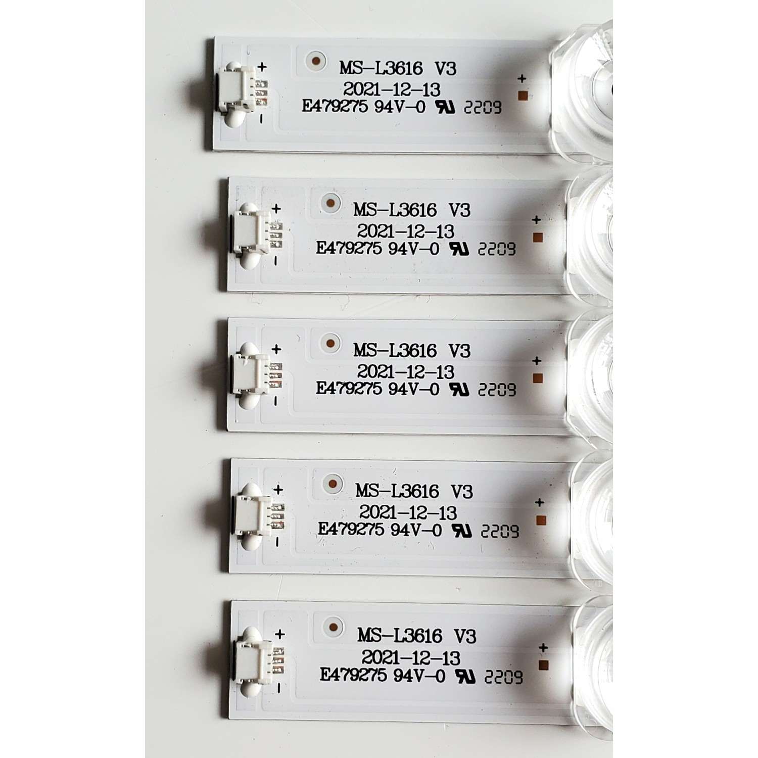 KIT DE LED'S PARA TV JVC ((5 PIEZAS)) / NUMERO DE PARTE MS-L3616 V3 / MS-L3616 / E479275 94V-0 / GAE BD00-155212-001G / M M204 A5 J 2K / DISPLAY HV550QUB-F1D / MODELO SI55URF - Imagen 4