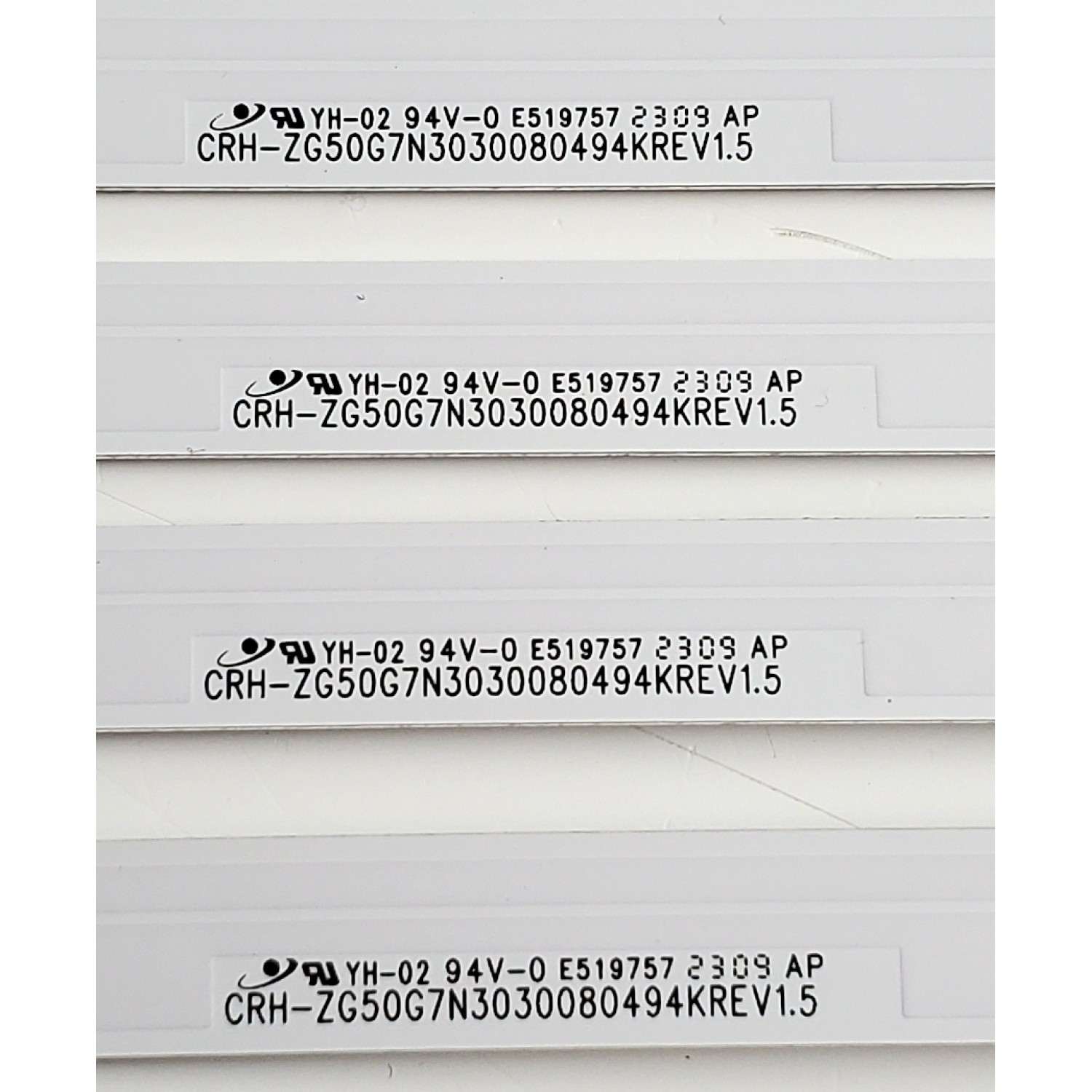 KIT DE LED'S PARA TV WESTINGHOUSE 4 PIEZAS ORIGINALES / NUMERO DE PARTE CRH-ZG50G7N3030080494KREV1.5 / 50G7N / YH-02 94V-0 E519757 / LB-C500-G7N-U-C-8-12-X9 / B230329A1Z / Y174-M01-JA-2 258618 / PANEL C500Y19-5C / DISPLAY HF500QUB-F20 / MODELO WR50UX4012 - Imagen 2