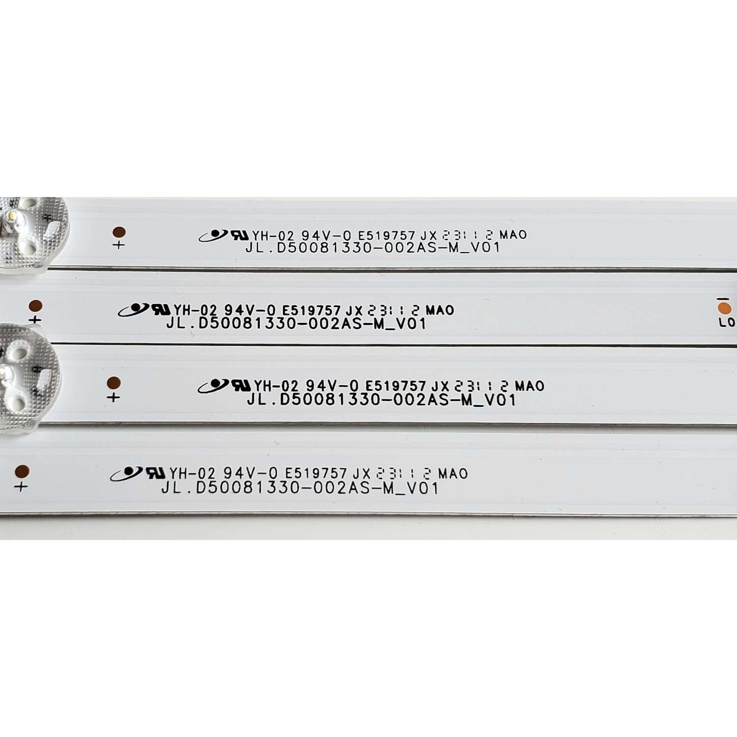 KIT DE LED'S PARA TV WESTINGHOUSE / PHILIPS ((4 PIEZAS)) / NUMERO DE PARTE JL.D50081330-002AS-M_V01 / E519757 / YH-02 94V-0 E519757 JX / 20BF530 / LB-C500-G7N-U-C-8-12-X9 / PANEL C500Y19-5C / DISPLAY HF500QUB-F20 / MODELOS 50PFL5756/F8 / WR50UX4012 - Imagen 2