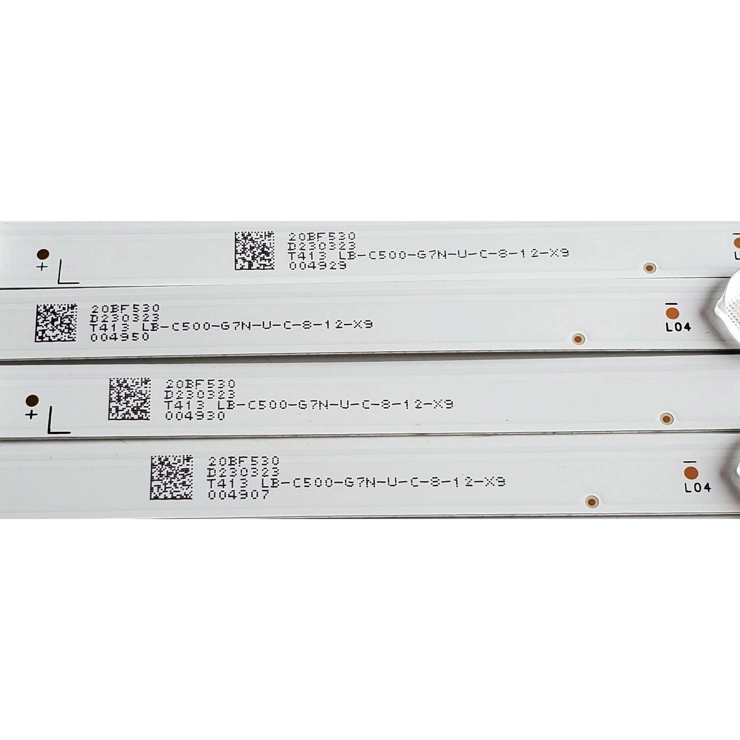 KIT DE LED'S PARA TV WESTINGHOUSE / PHILIPS ((4 PIEZAS)) / NUMERO DE PARTE JL.D50081330-002AS-M_V01 / E519757 / YH-02 94V-0 E519757 JX / 20BF530 / LB-C500-G7N-U-C-8-12-X9 / PANEL C500Y19-5C / DISPLAY HF500QUB-F20 / MODELOS 50PFL5756/F8 / WR50UX4012 - Imagen 4