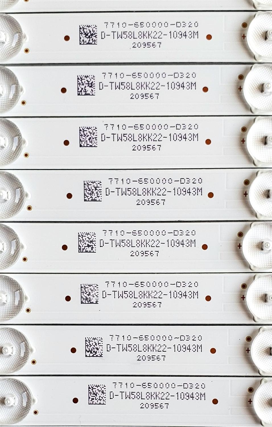 KIT DE LED'S PARA TV LG ((12 PIEZAS)) / NUMERO DE PARTE CRH-A503030120686UREV1.0 / 209567 / 94V-0FZD-03E348124HN / D-TW58L8KK22-10943M / 7710-650000-D320 / CRH-A503030120686UREV1.0I / PANEL RDL500WY(QD0-00B) / MODELO 50UH5500 / 50UH5500-UA.AWMJLJR - Imagen 3