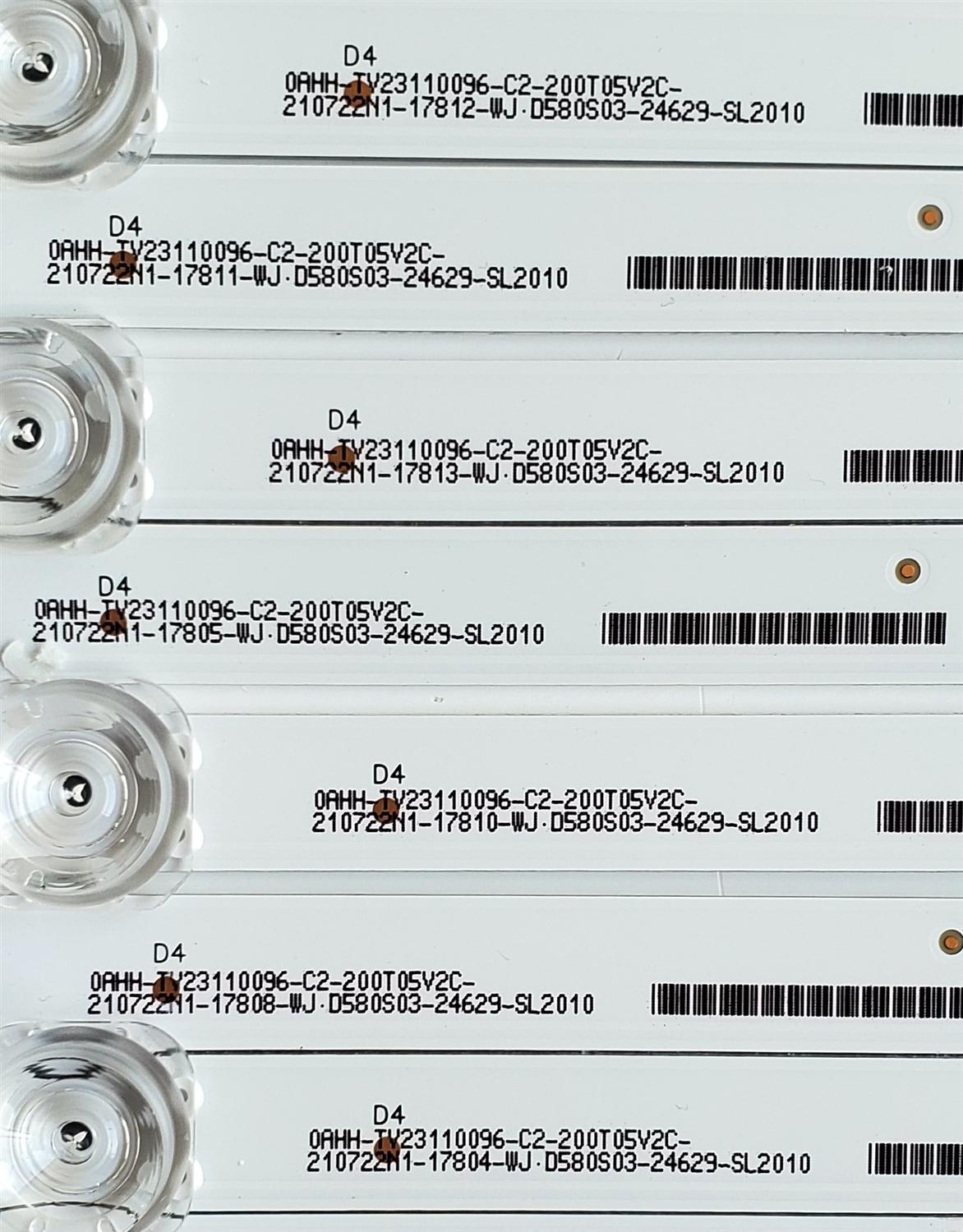 KIT DE LED'S PARA TV RCA ((10 PIEZAS)) / NUMERO DE PARTE SJ.WJ.D5800501-3030ES-M / 1.14.MD580028 / HBH-L2 / E493461 / 210629 / WJ.D580S03-24629-SL2010 / PANEL CC580PV7D / MODELOS RWOSU5849 / RWOSU5847-B / RWOSU5850 - Imagen 3