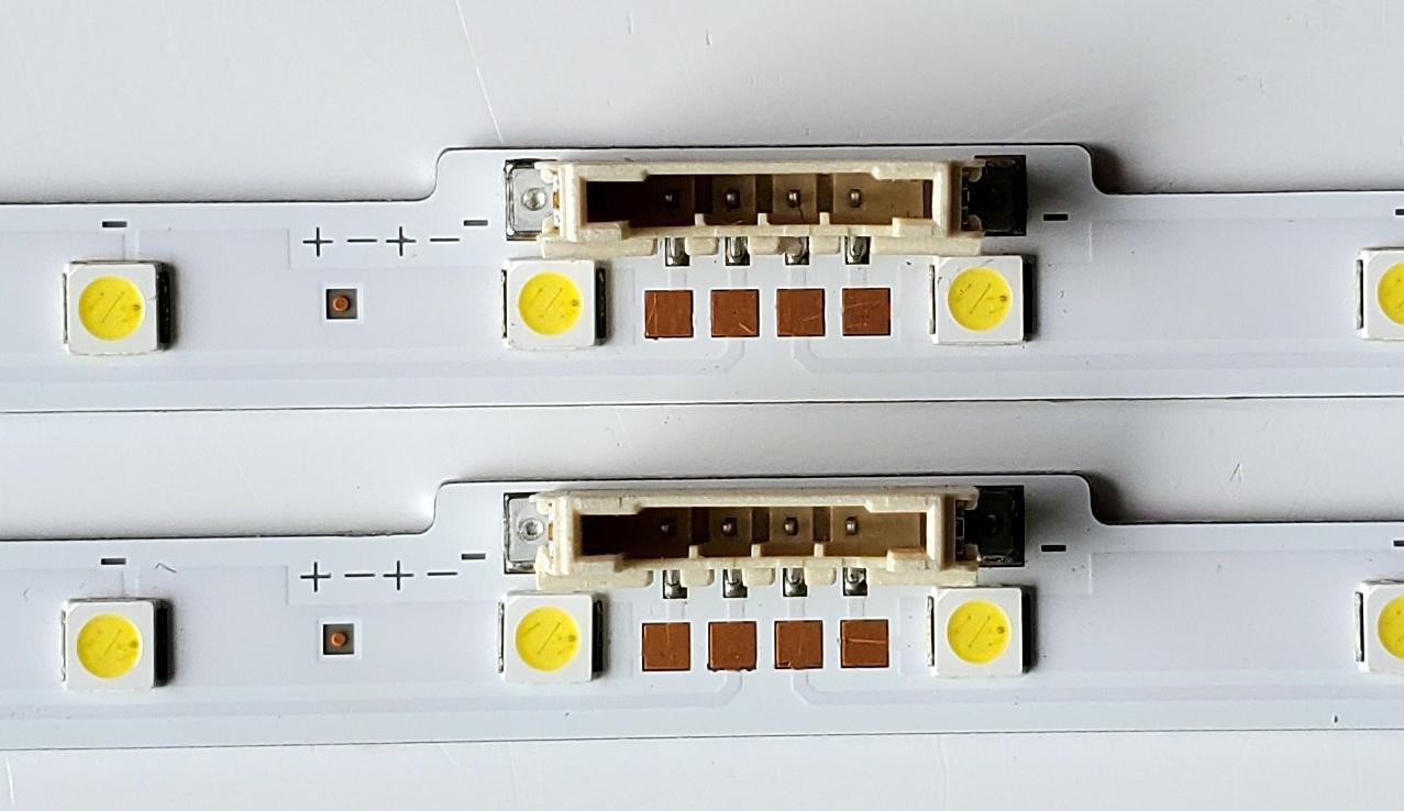 KIT DE LED'S PARA TV SAMSUNG ((2 PIEZAS)) / NUMERO DE PARTE BN96-45952A / L1_RU7K_E0_CDM / S19(2)_R1.0_T4O_100 / S19(2)_R1.0_T40_100 / LM41-00797A / MODELOS UN50NU / UN50RU / HG50 / UE50NU / UE50RU / UA50NU / UA50RU / MAS MODELOS EN DESCRIPCIÓN - Imagen 3