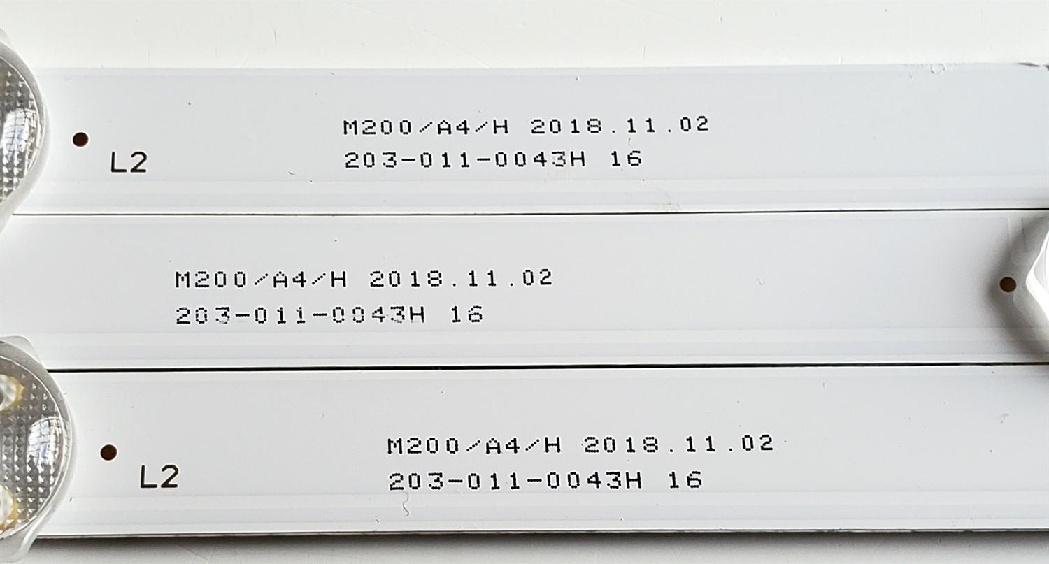 KIT DE LED'S PARA TV POLAROID ((3 PIEZAS)) / NUMERO DE PARTE M2-395 / DLED39.5MXY / DLED39.5MXY 3X8 0004 / 203-011-0043H / E331251 / PANEL V400HJ6-PE1 / MODELOS 40GSR3000FB / 40GSR3000FC / 40T2F - Imagen 2