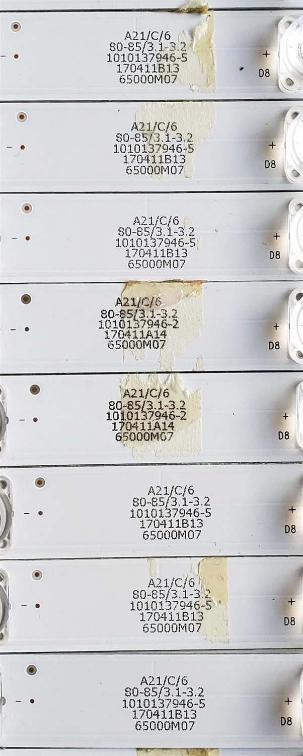 KIT DE LED'S PARA HAIER ((16 PIEZAS)) / NUMERO DE PARTE LED65D09-ZC14AG-01 / 30365009207 / 65000M07 / E469119 / 170411A14 / 1010137946-2 / PANEL LSC650FN05-W / MODELO LS65AL88A72 - Imagen 3