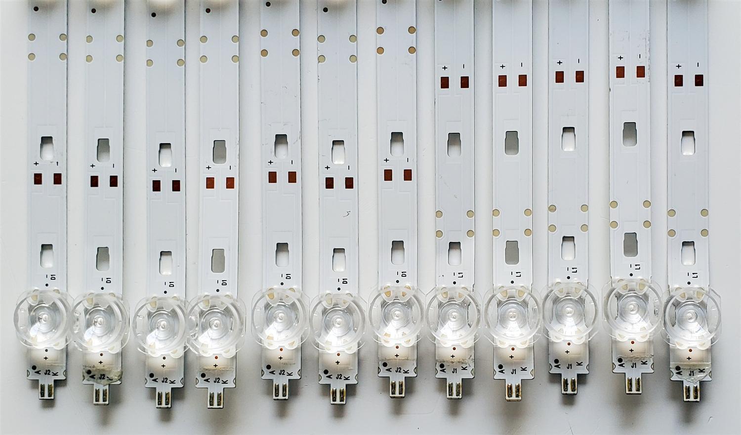KIT DE LED'S PARA ONN ((12 PIEZAS)) / NUMERO DE PARTE LED65D06A-ZC56AG-08 / LED65D06A-ZC56AG-08 / 30365006013 / 65000M46S / E331251 / 201226AB06 / PANEL 65'' / MODELO 100012587 ((65 PULGADAS)) - Imagen 4